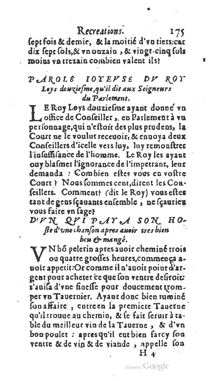 1611 - Jean Osmont - Trésor des récréations - BSB Munich