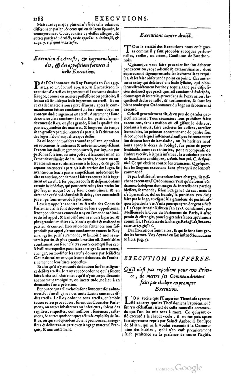 1629 - Veuve Nicolas Buon - Trésor du droit français (21754 T. 1) - BM Lyon