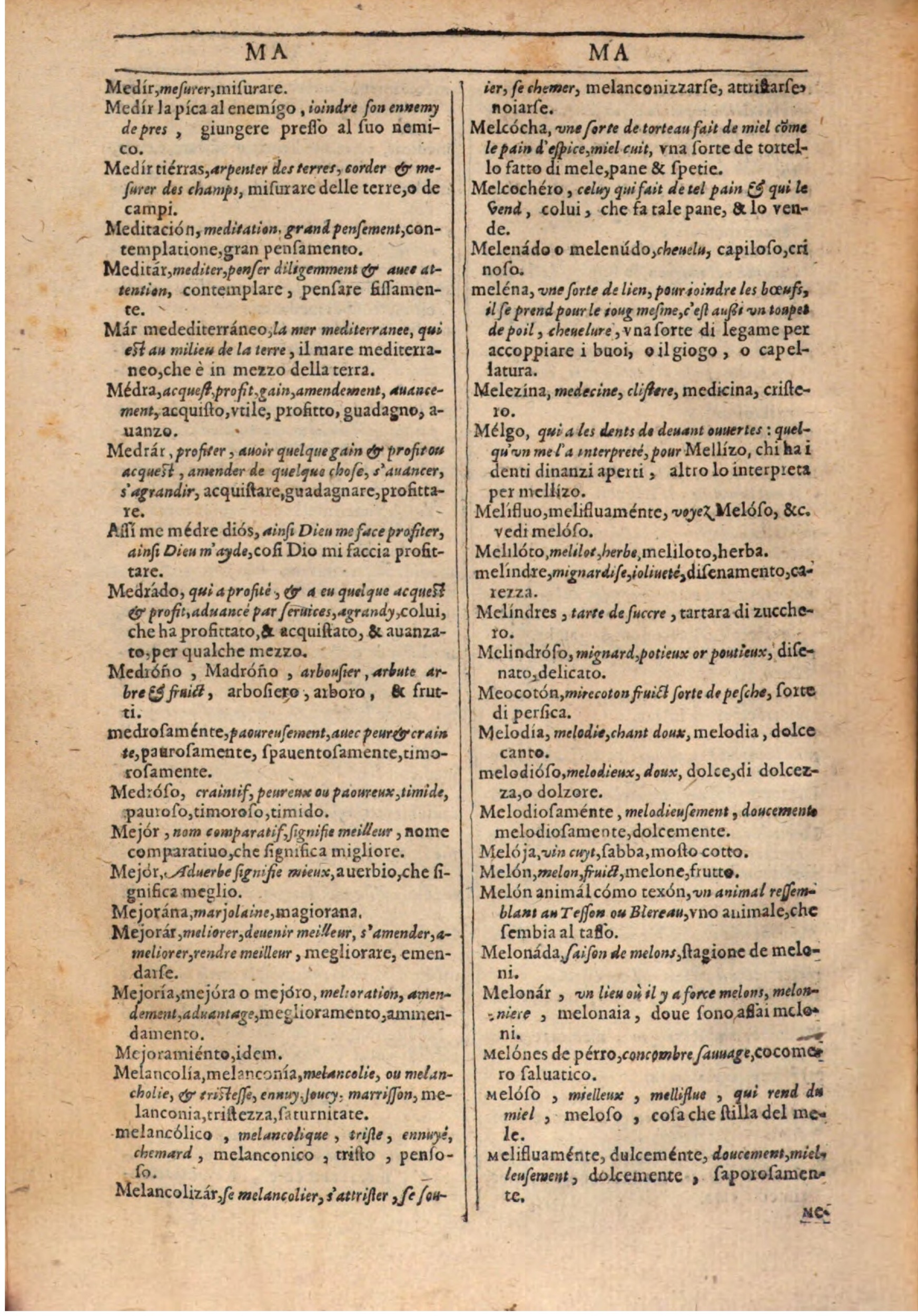 1609 - Philippe Albert et Alexandre Pernet - Trésor des trois langues française, italienne et espagnole (Première partie) - BSB Munich 1609 - Philippe Albert et Alexandre Pernet - Trésor des trois langues française, italienne et espagnole (Première partie) - BSB Munich