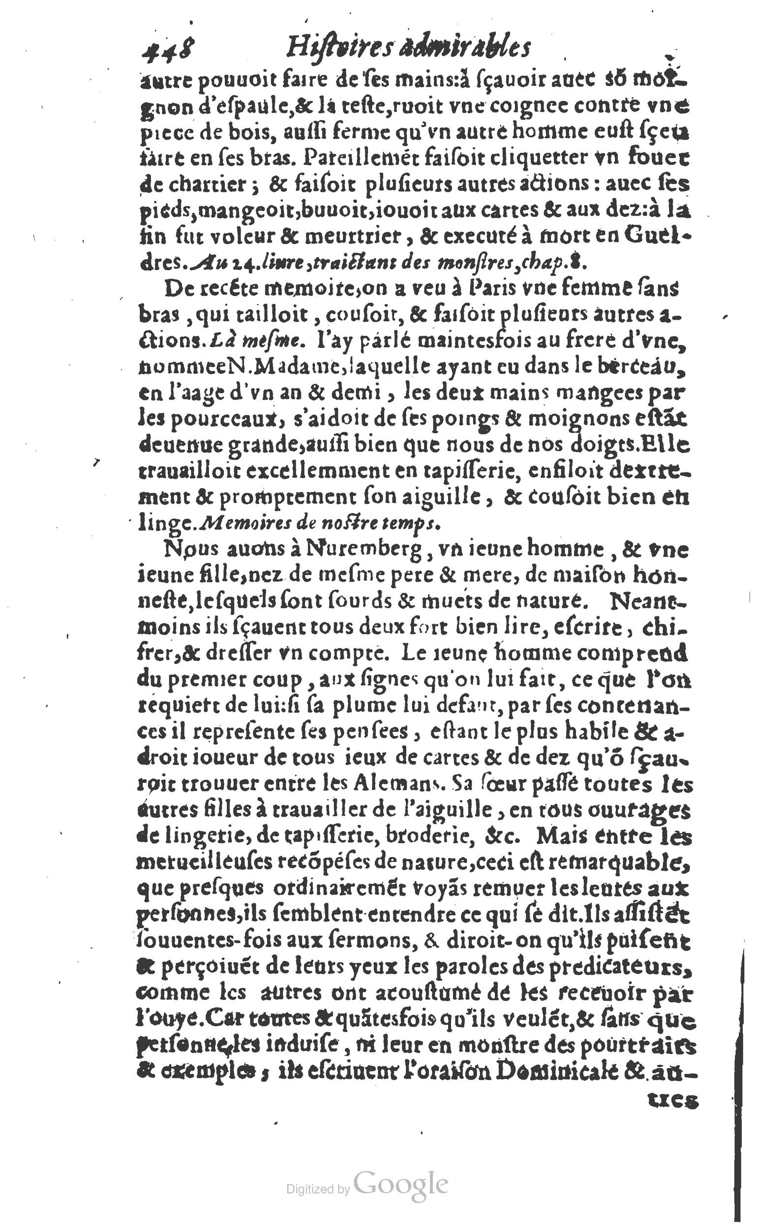 1610 - Paul Marceau - Trésor d’histoires admirables et mémorables - Princeton