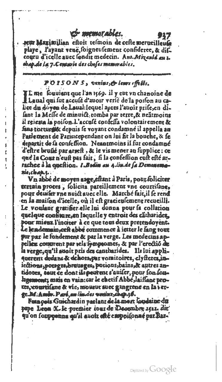 1610 - Paul Marceau - Trésor d’histoires admirables et mémorables - BSB Munich