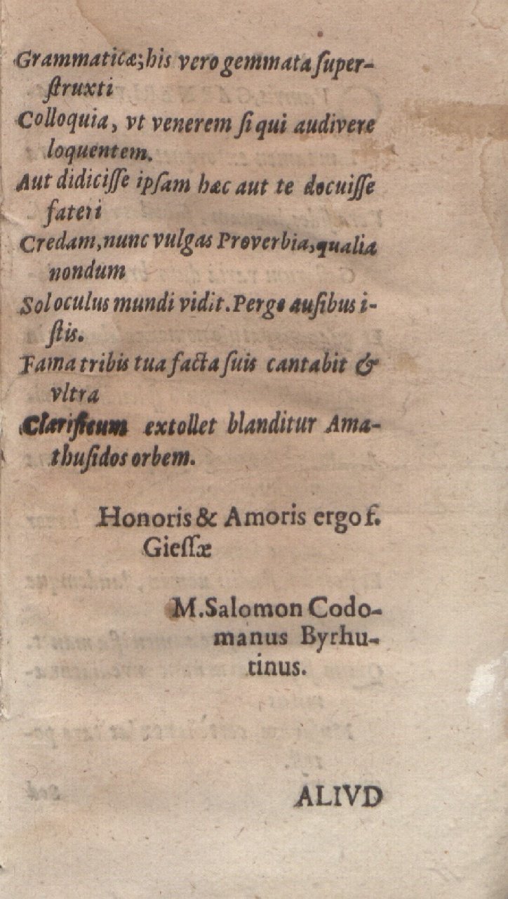 1612 - Dominicus Custos - Trésor des proverbes français  - Bibliopol-Olomuc