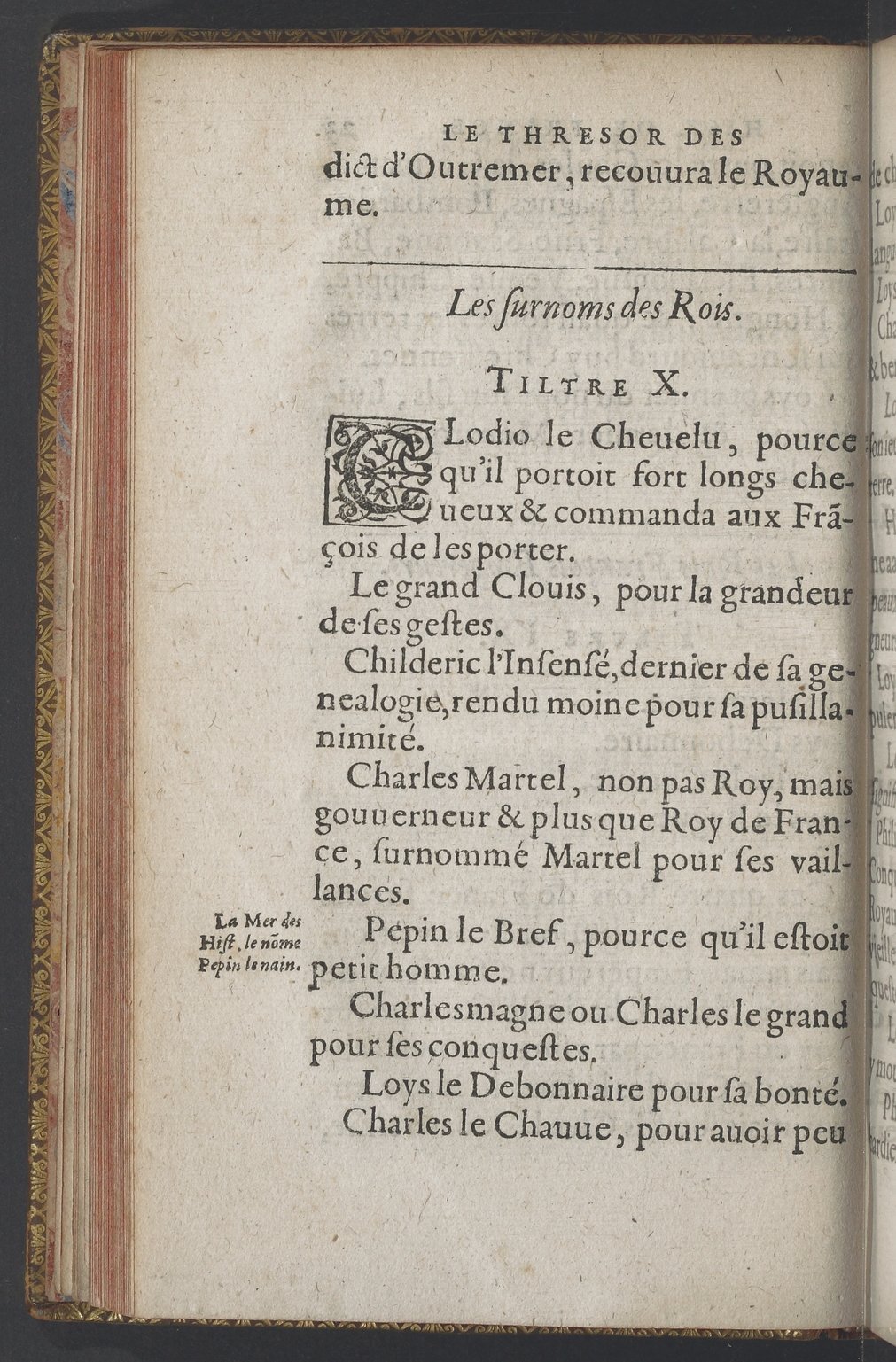 1603 - Galiot Corrozet - Trésor des histoires de France - BnF Tolbiac