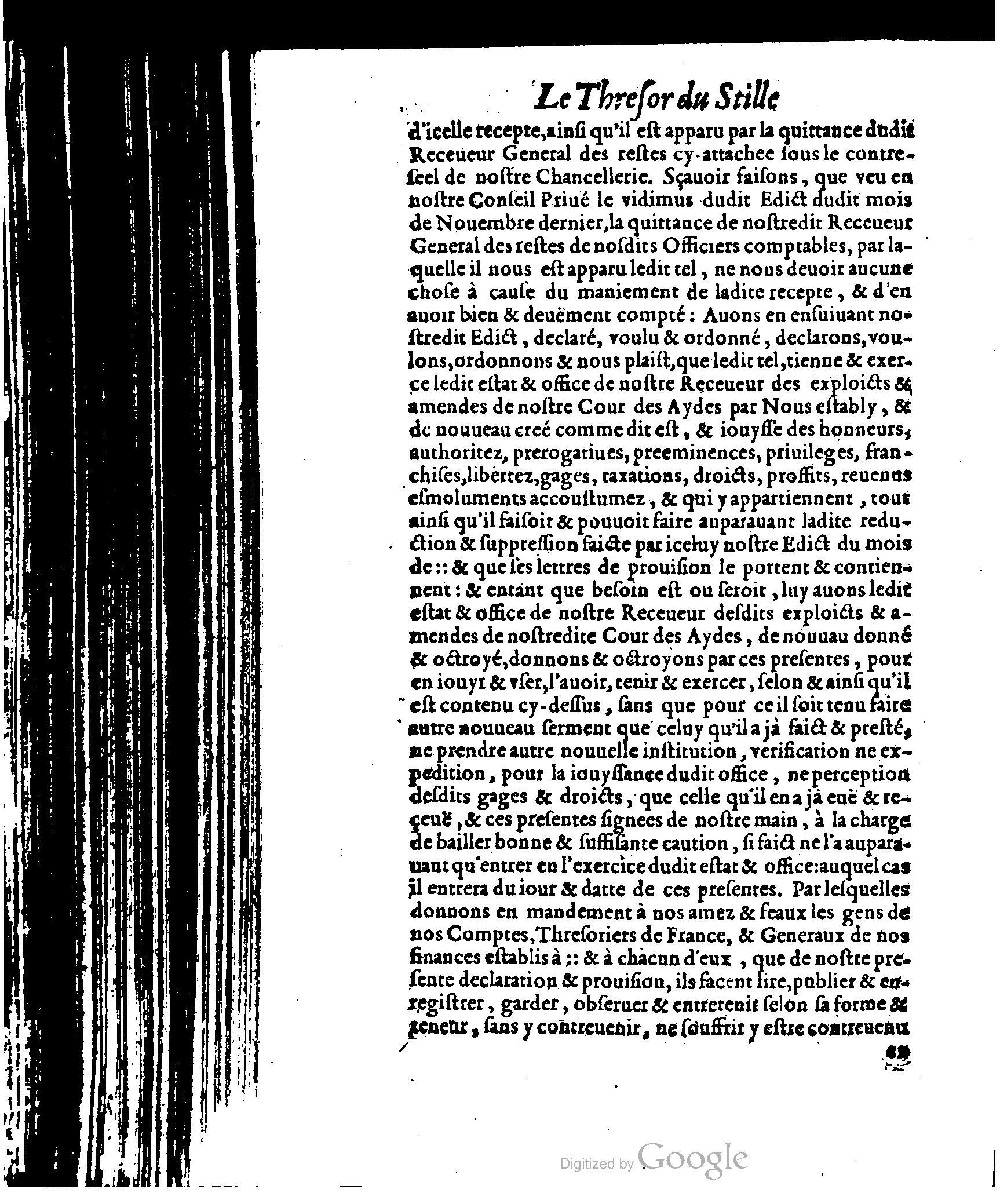 1614 - Jean Richer - Trésor du nouveau style et protocole de la chancellerie de France - BSB Munich