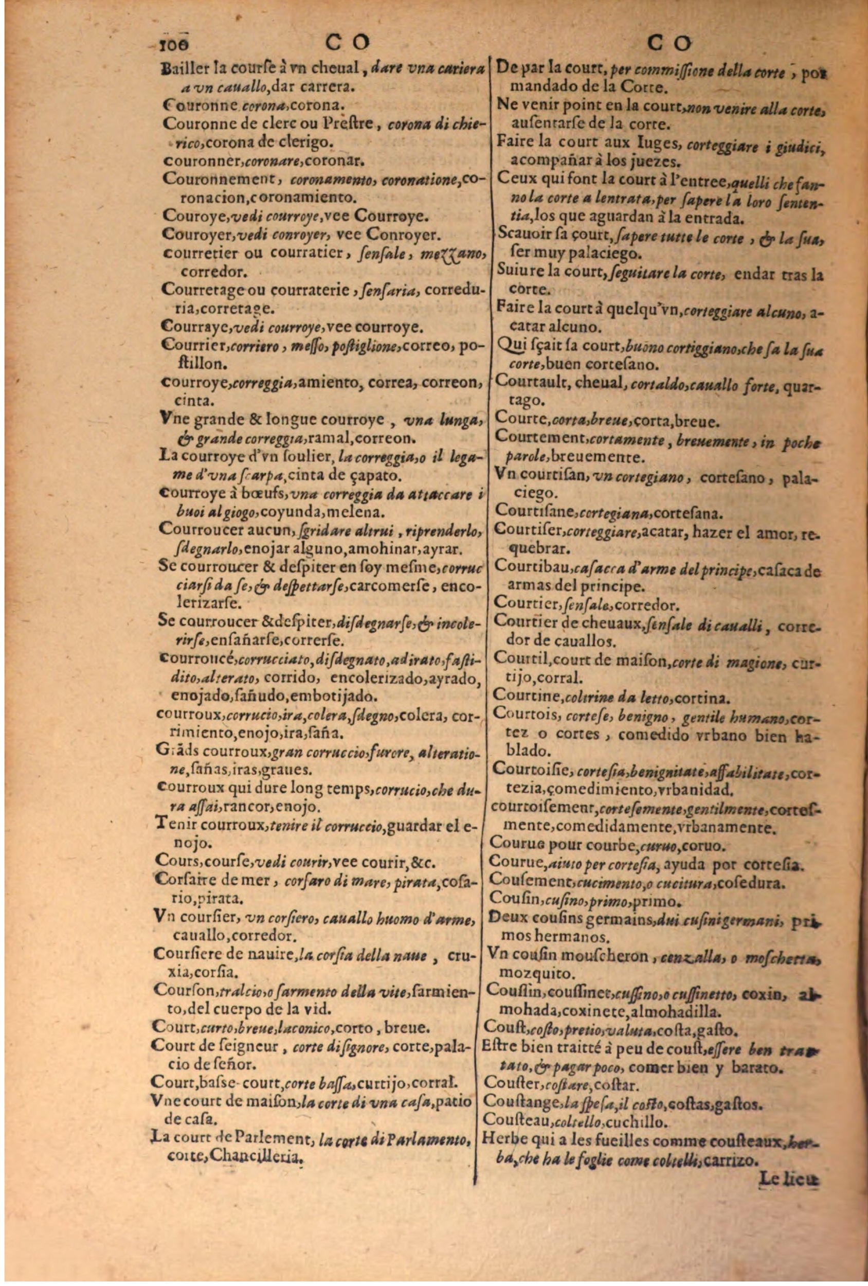 1616 - Pierre de la Rovière - Trésor des trois langues (Seconde partie) - BSB Munich