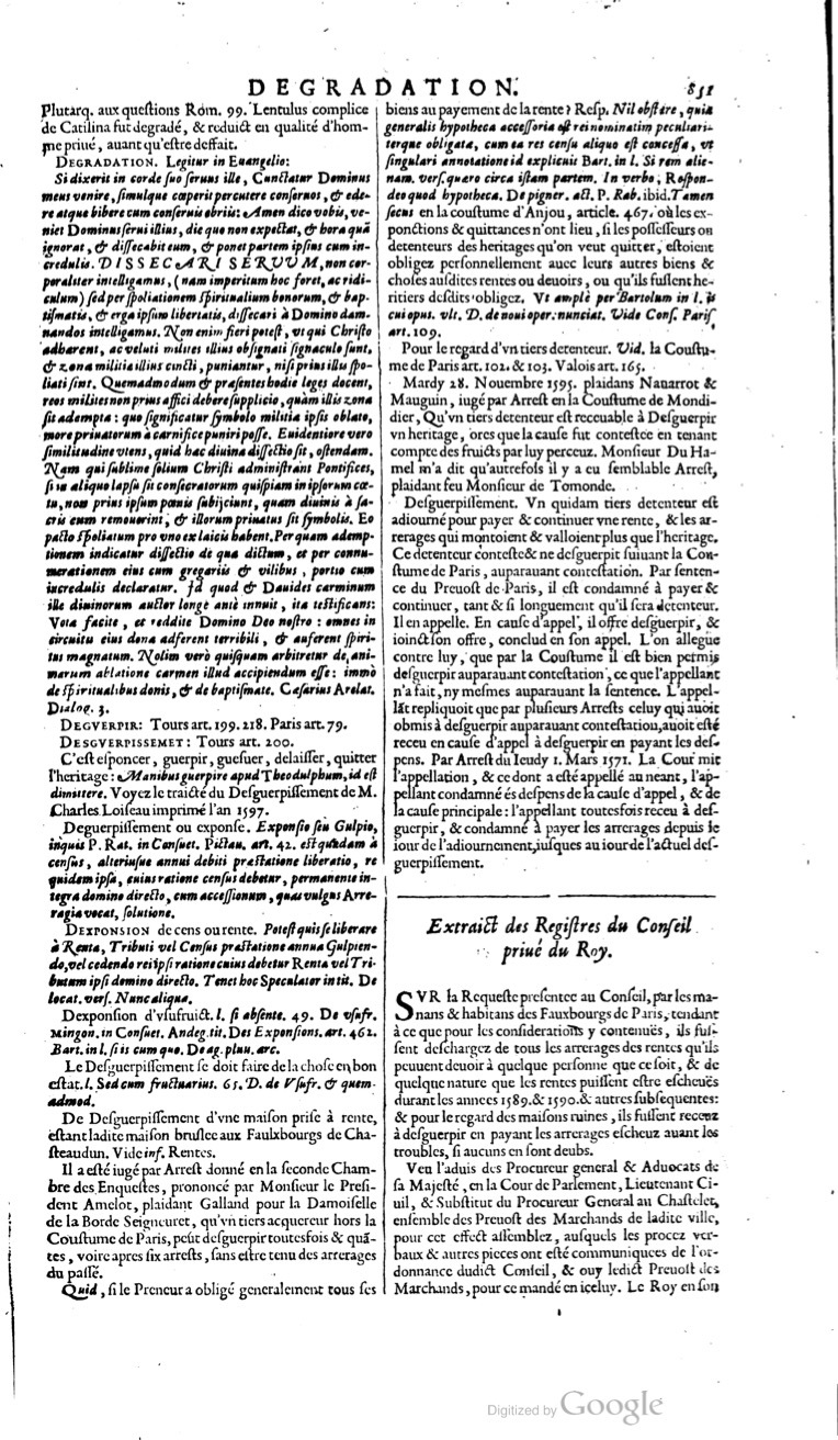 1629 - Veuve Nicolas Buon - Trésor du droit français (21754 T. 1) - BM Lyon