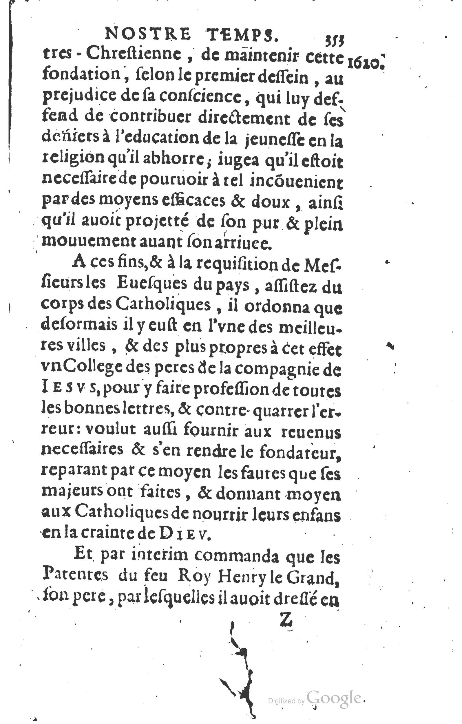 1624 - Joseph Bouillerot - Trésor de l’histoire générale de notre temps - BM Lyon