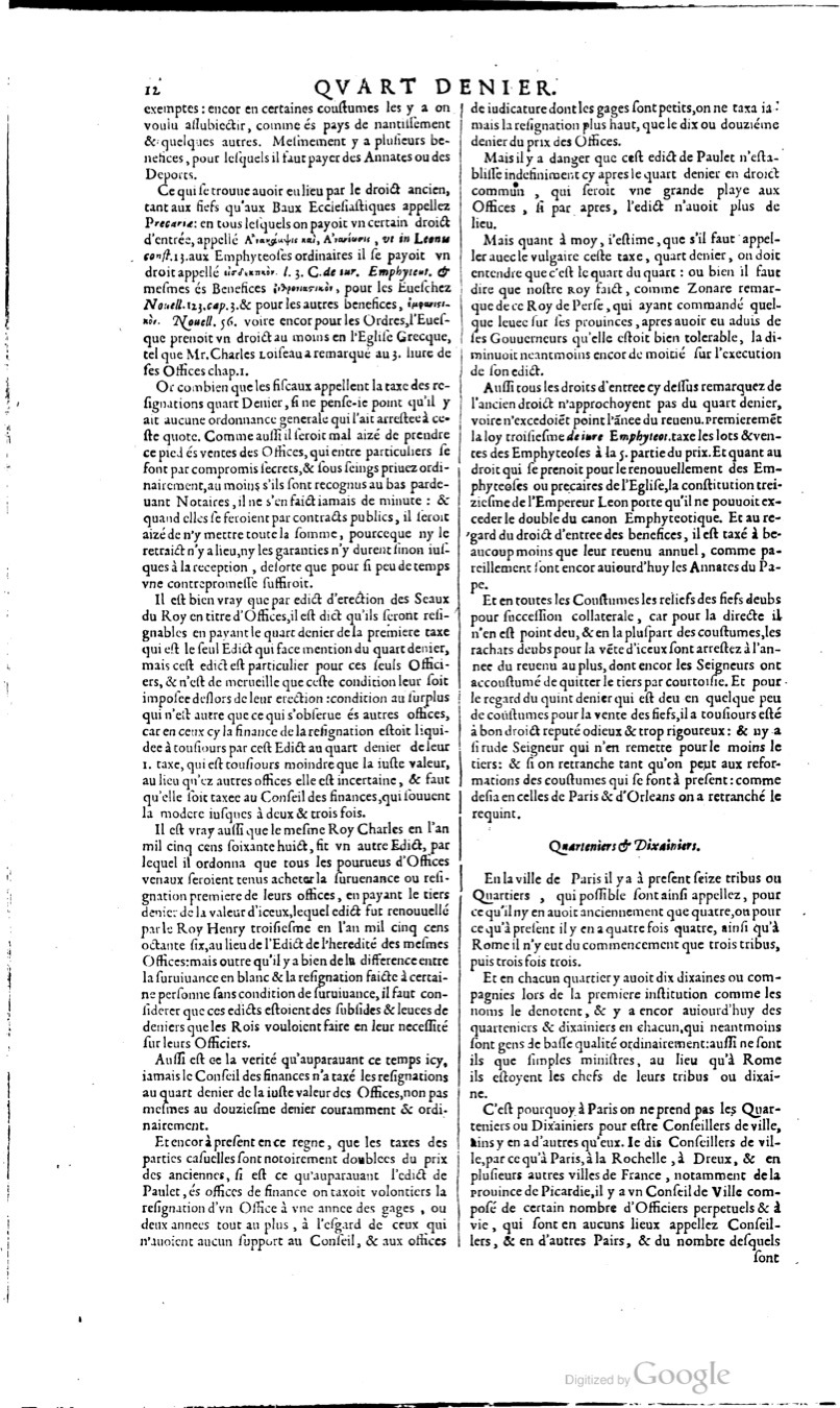 1629 - Veuve Nicolas Buon - Trésor du droit français (21754 T. 3) - BM Lyon