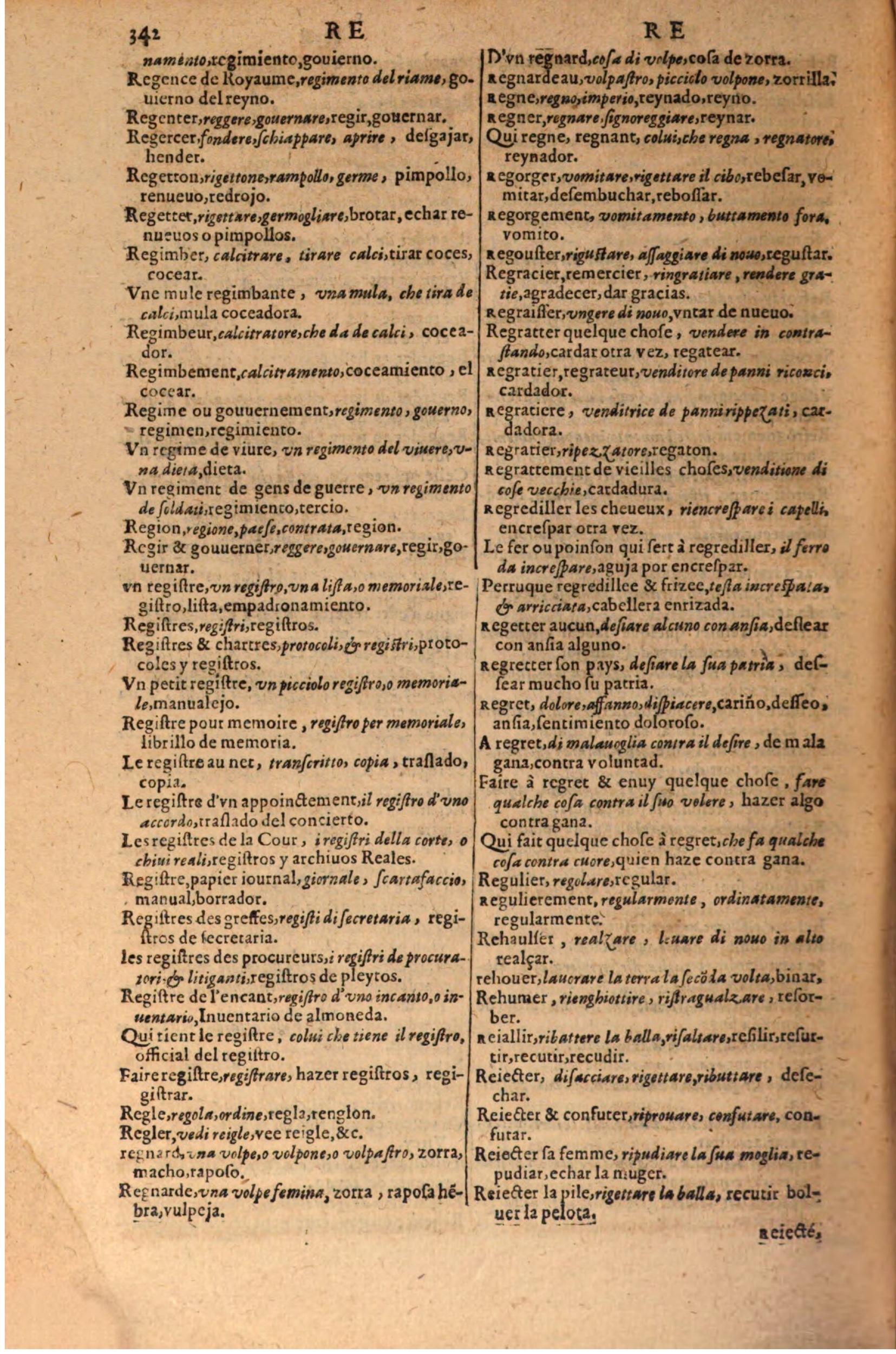 1616 - Pierre de la Rovière - Trésor des trois langues (Seconde partie) - BSB Munich