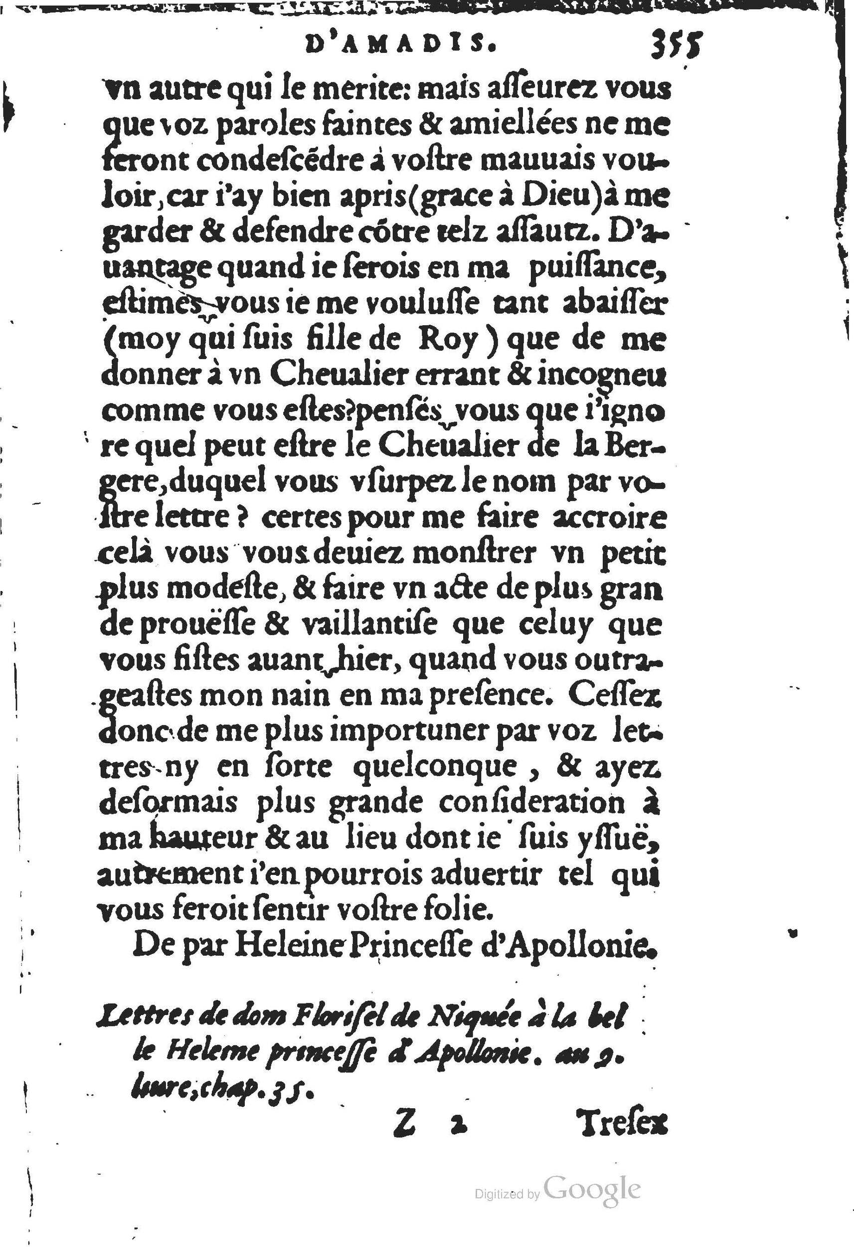 1560 - Jean d’Ogerolles et Gabriel Cotier Lyon - Trésor des Amadis - BSB Munich