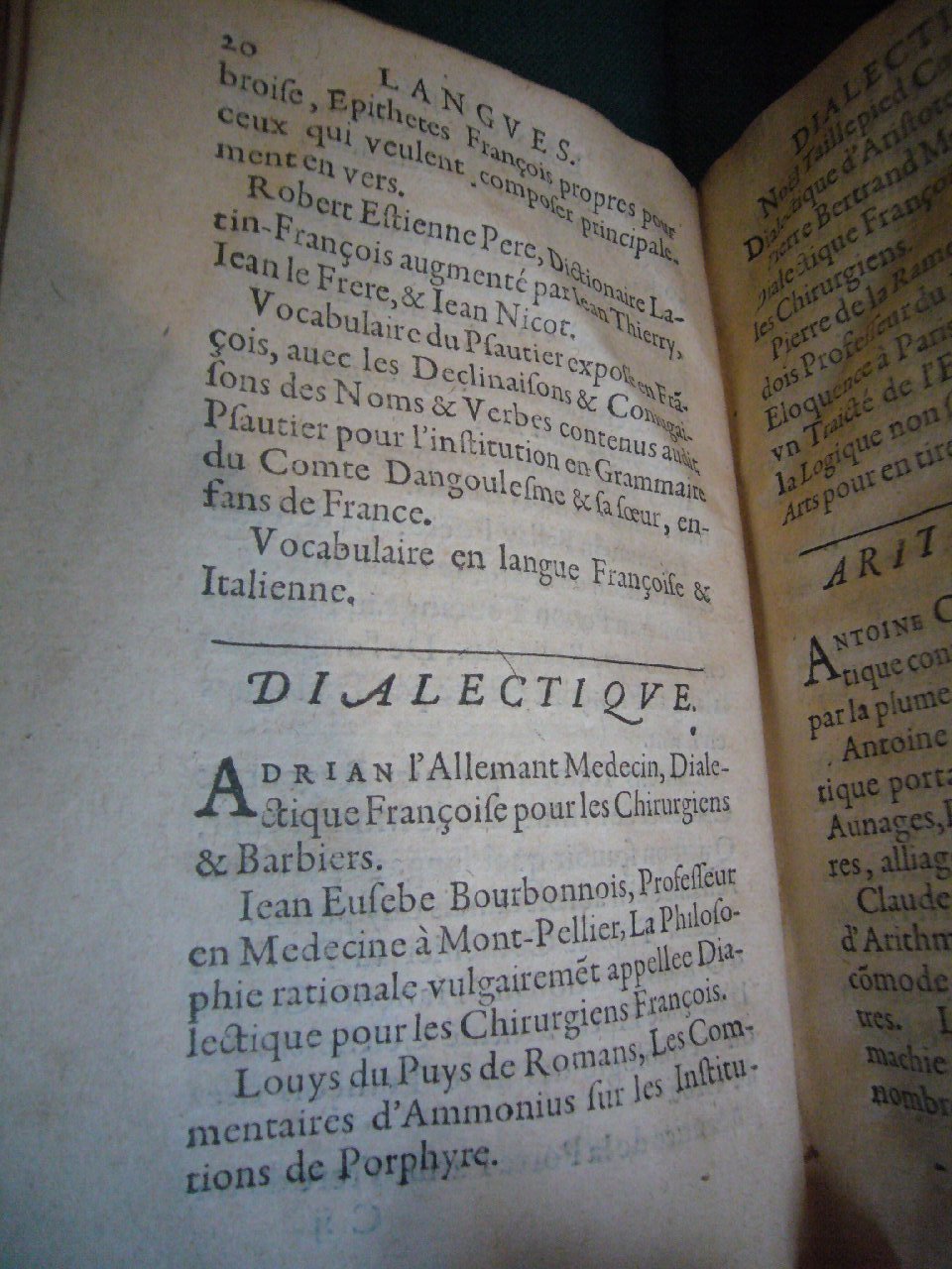 1602 - François Jacquin - Trésor des bons esprits français - BnF Arsenal