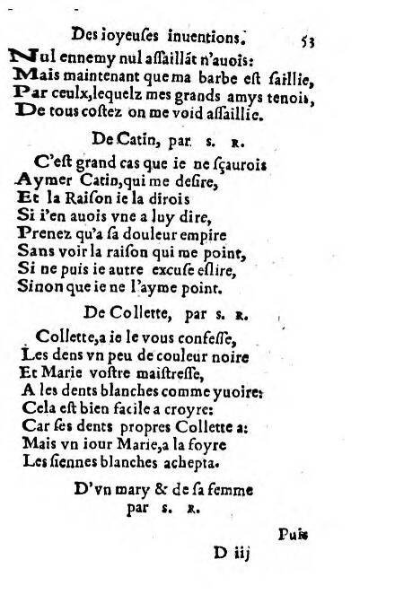 1556c. - Étienne Denise - Trésor des joyeuses inventions du parangon de poésies - ÖNB Vienne