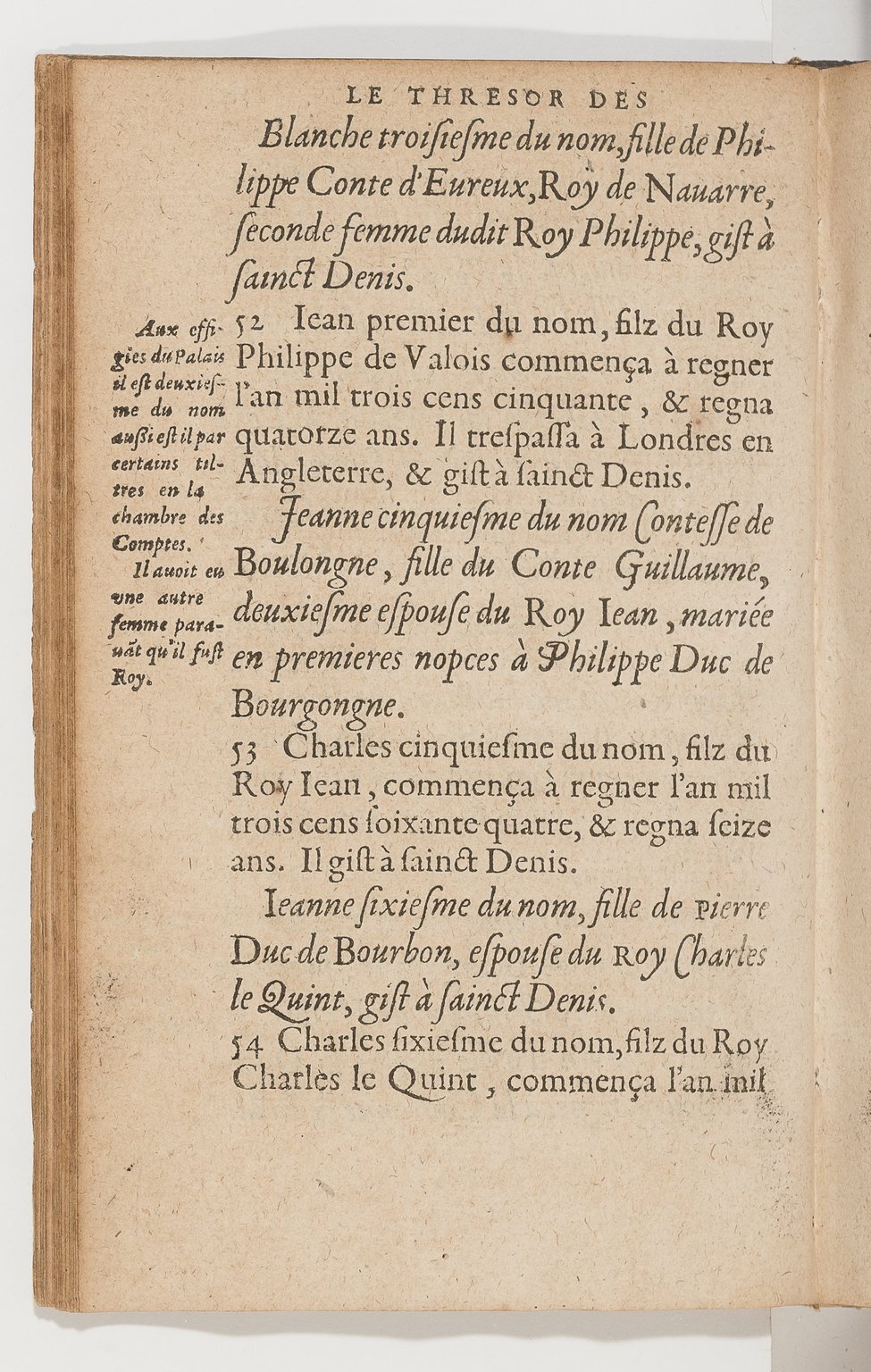 1583 - Galiot Corrozet - Trésor des histoires de France - BnF