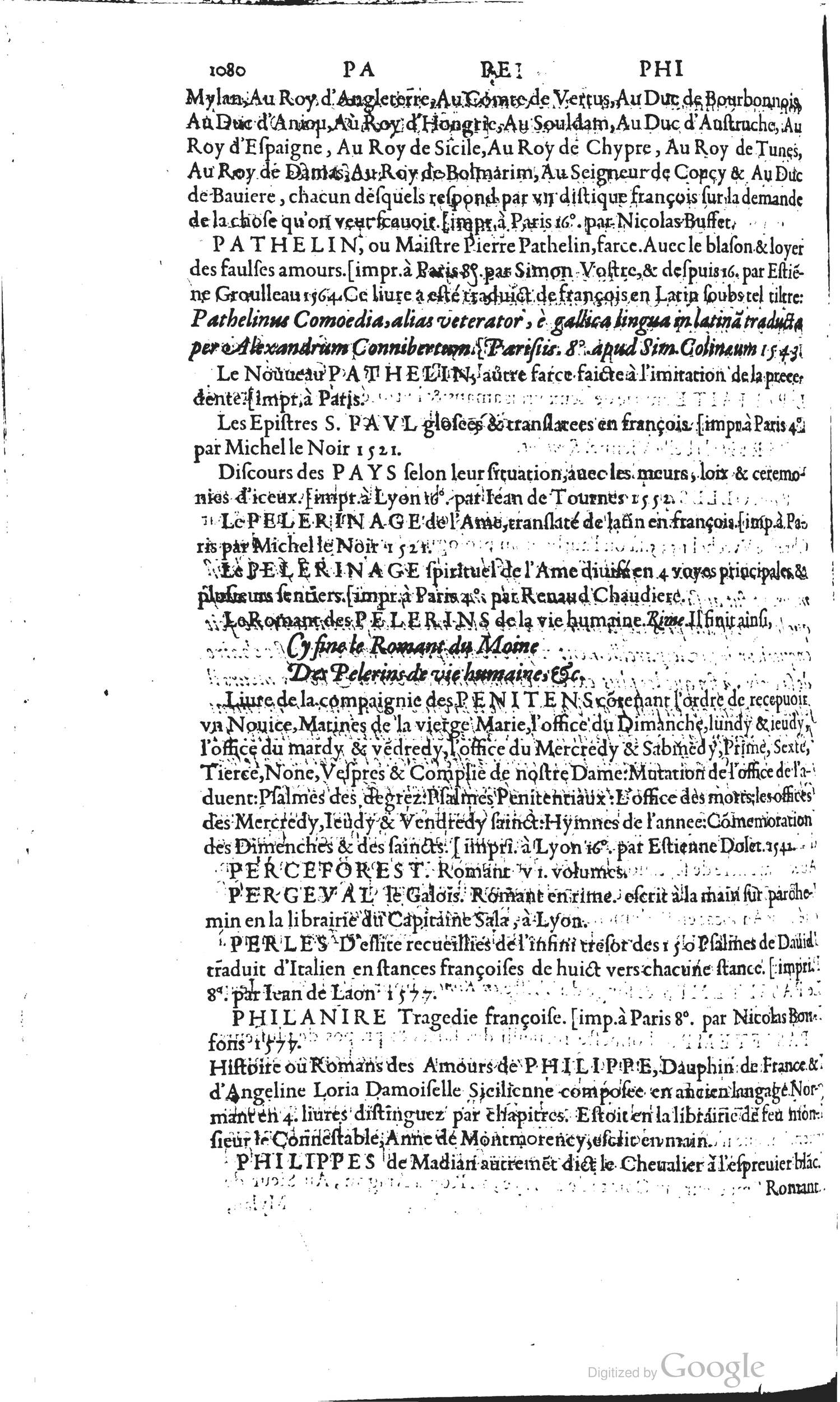 1585 - Barthélemy Honorat - Bibliothèques françaises - BSB Munich