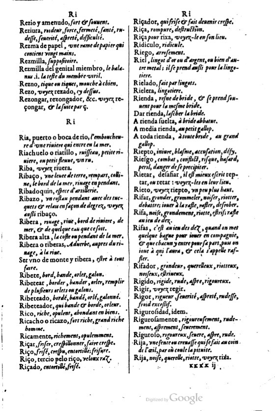1621 - Adrian Tiffaine - Trésor des deux langues espagnole et française - BM Lyon