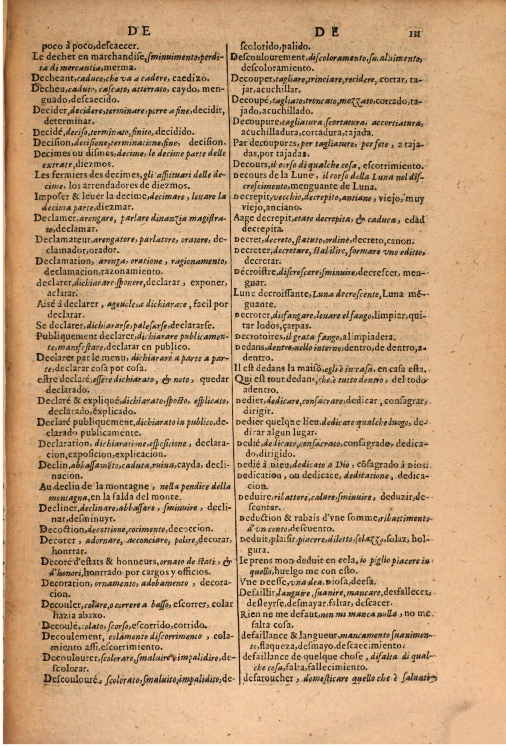 1616 - Pierre de la Rovière - Trésor des trois langues (Seconde partie) - BSB Munich