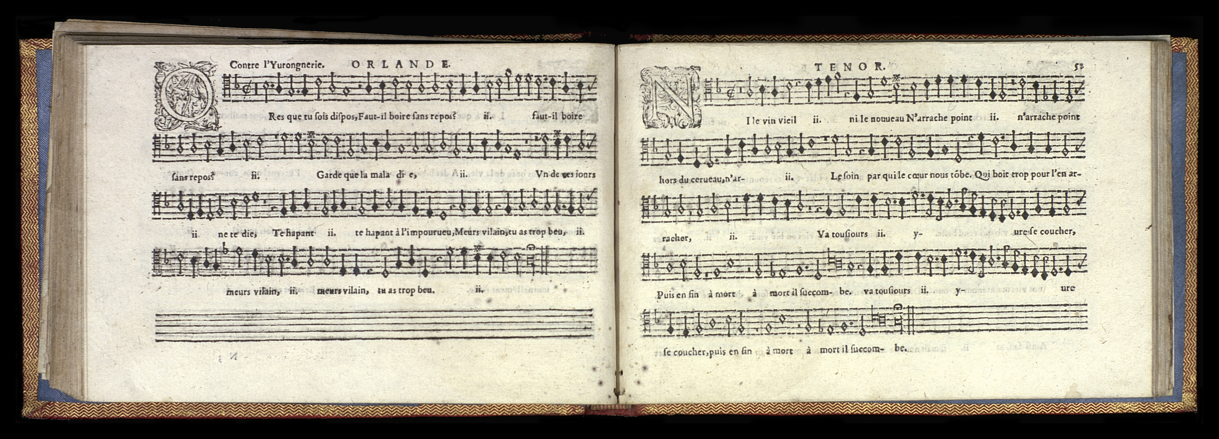 1582 - [Pierre de Saint-André] - Trésor de musique d’Orlande de Lassus Tenor - Mons