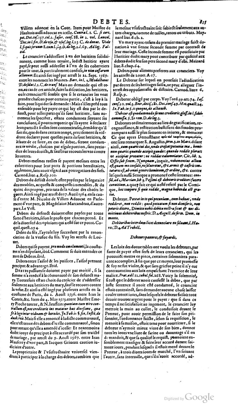 1629 - Veuve Nicolas Buon - Trésor du droit français (29620 T. 1) - BM Lyon 1629 - Veuve Nicolas Buon - Trésor du droit français (29620 T. 1) - BM Lyon