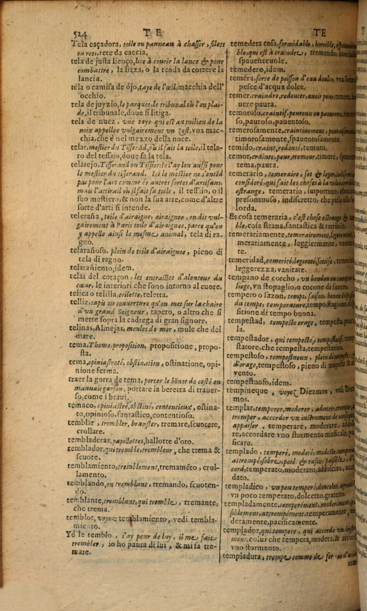 1617 - Samuel Crespin - Trésor des trois langues espagnole, française et italienne (Première partie) - Regensburg