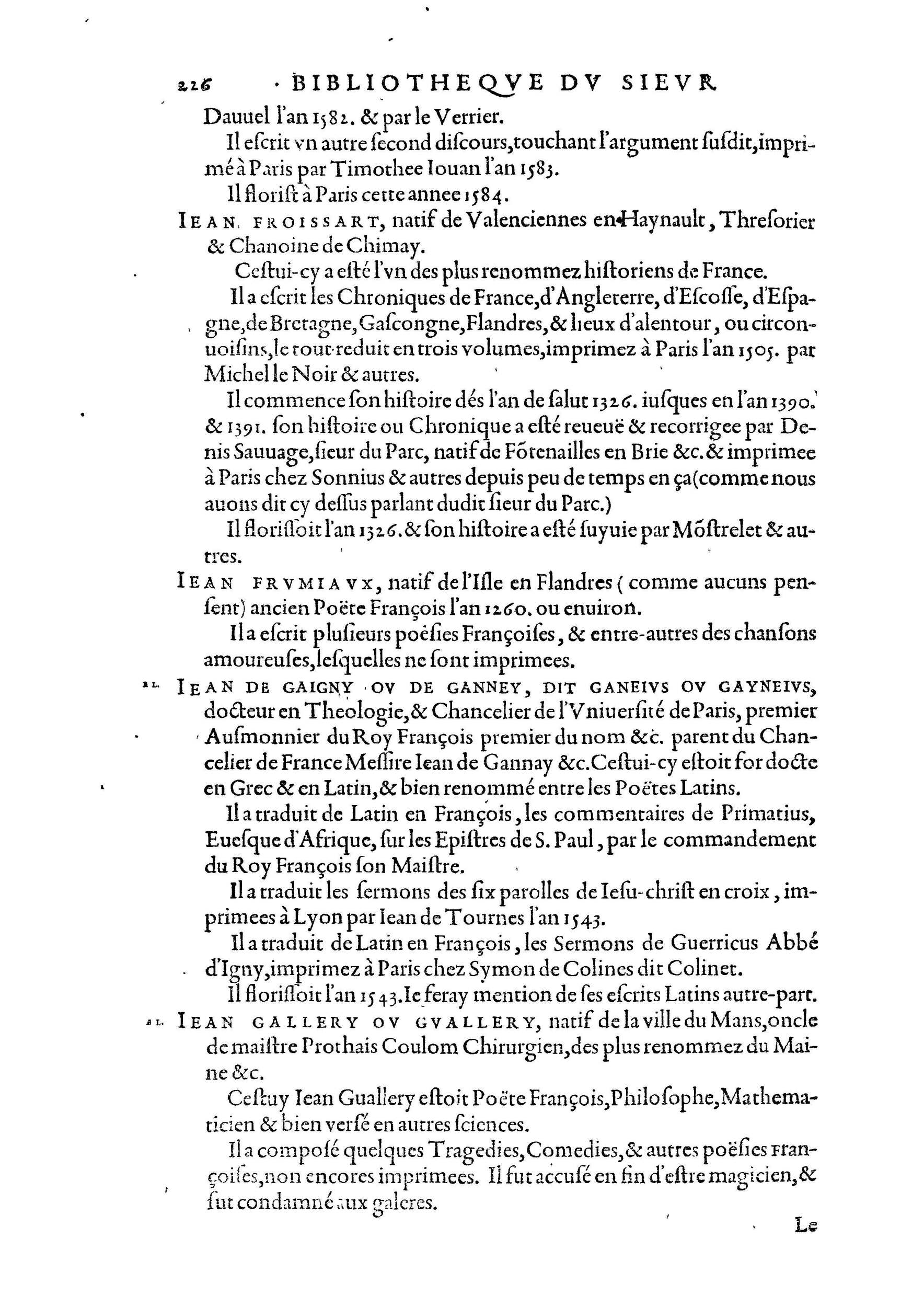1584 - Abel L&#039;Angelier - Bibliothèques françaises - BnF