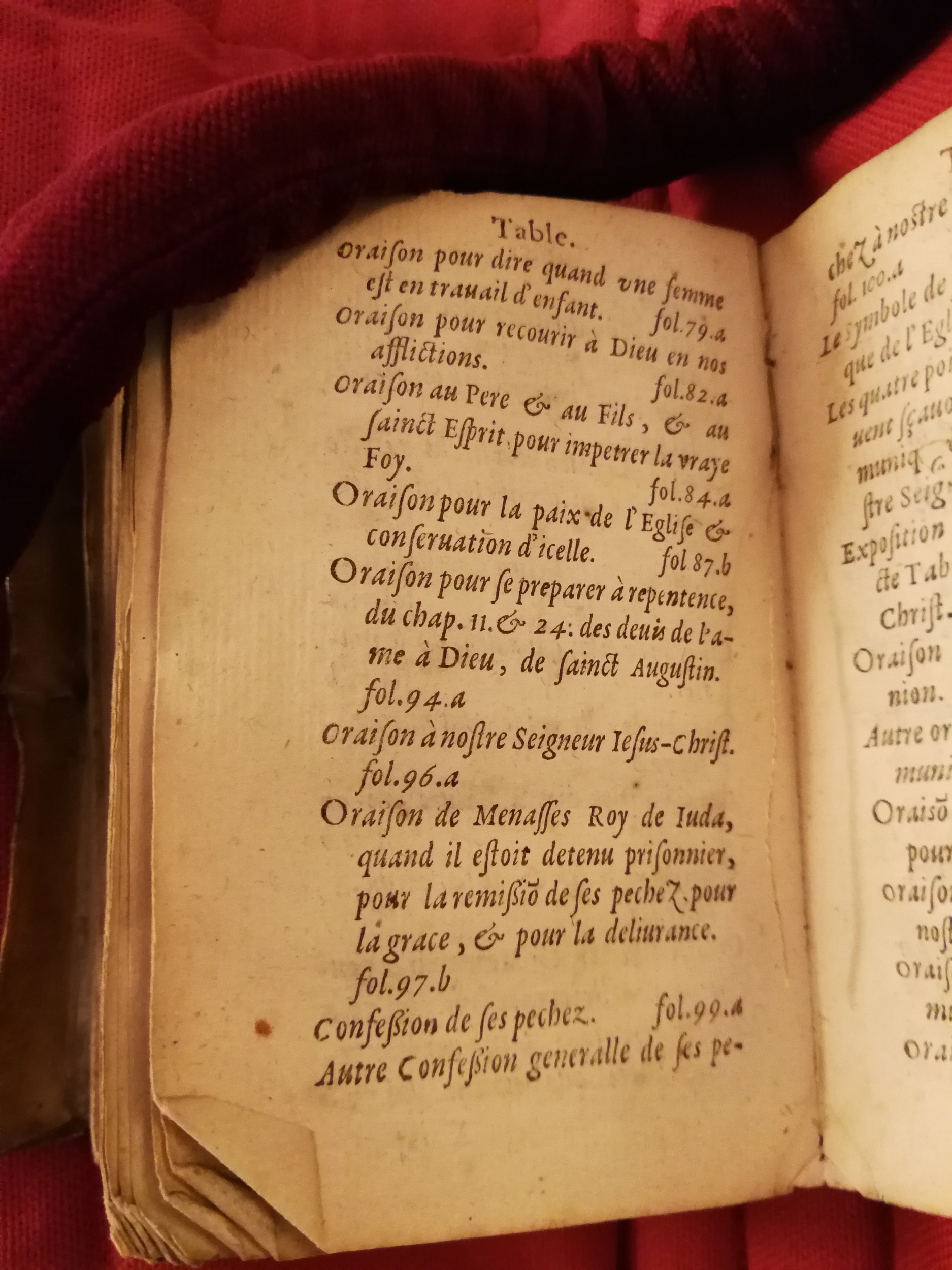 1598 - Barthélemy Macé - Trésor des prières, oraisons et instructions chrétiennes - Bibliothèque Sainte-Geneviève
