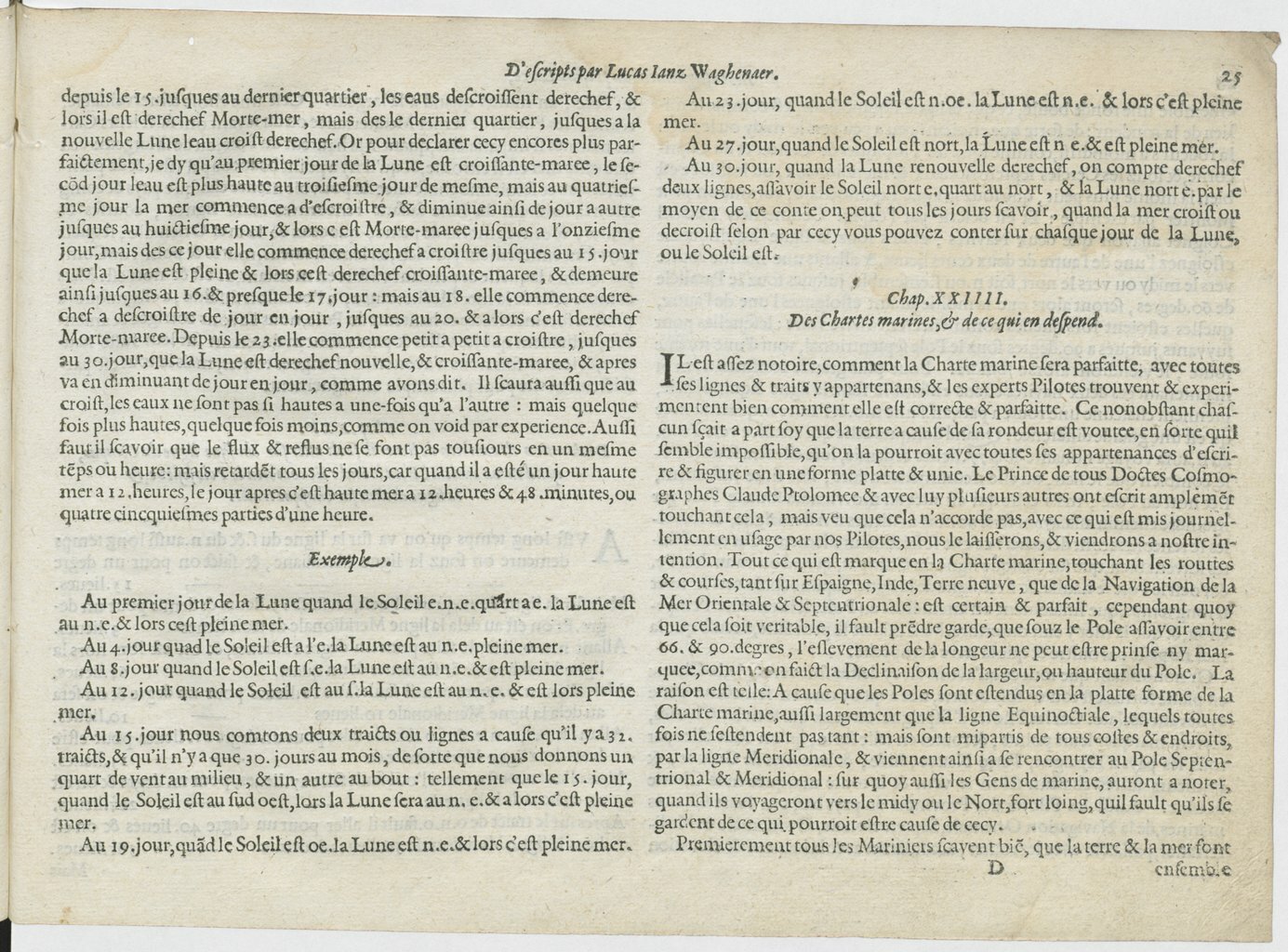 1601 - Bonaventure d’Aseville - Trésorerie ou cabinet de route marinesque - BnF