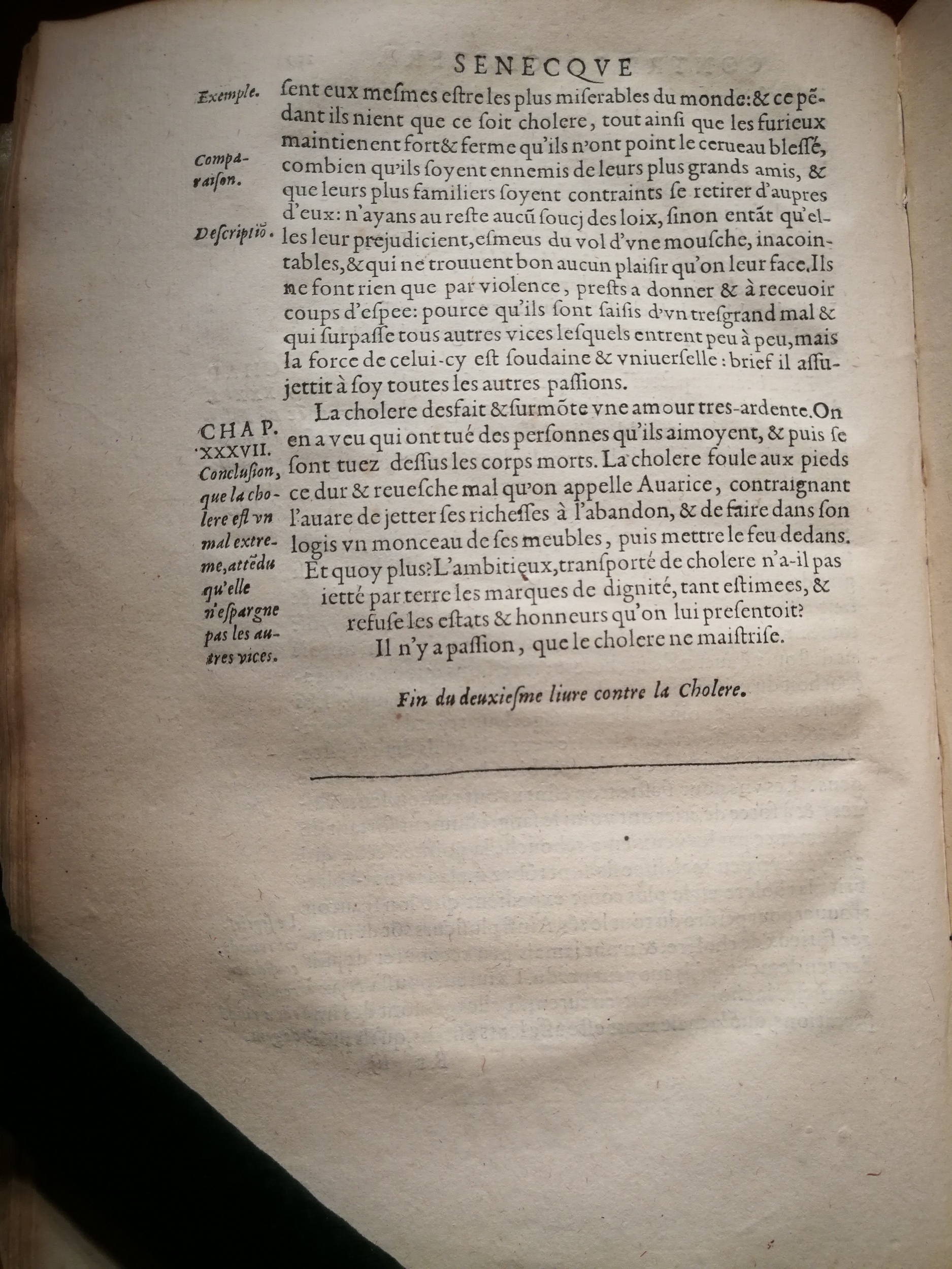 1595 - Jean Houzé - Œuvres morales et mêlées de Sénèque, Trésor de philosophie morale - T. 1 - BnF