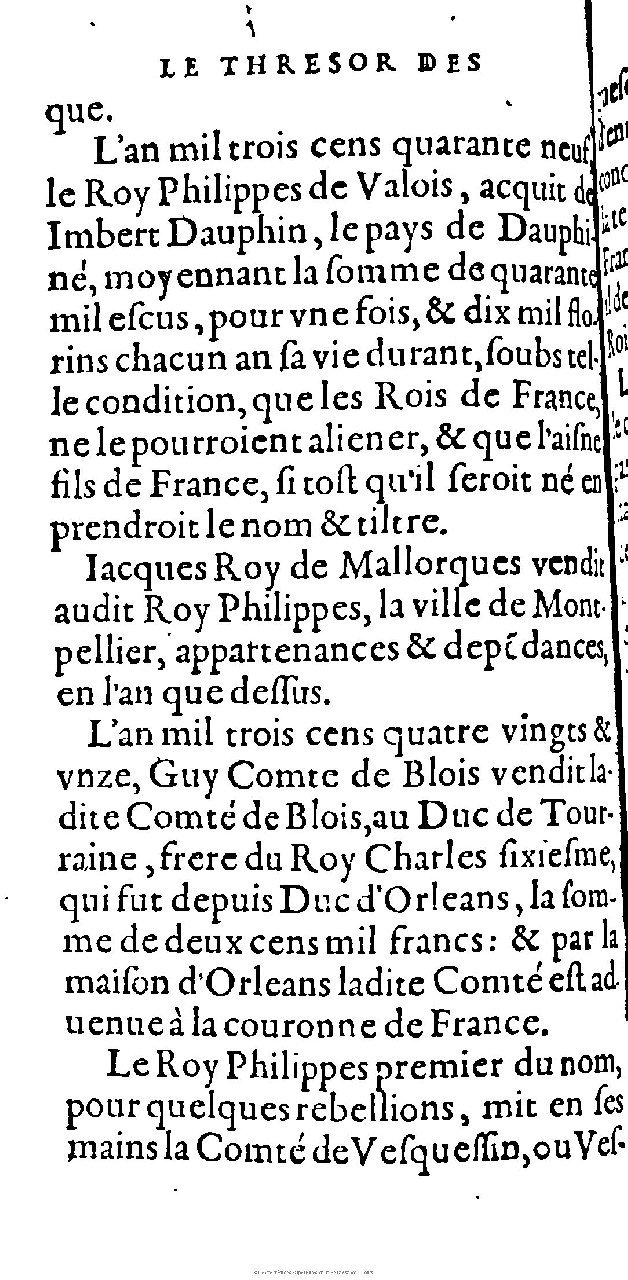 1603 - Galiot Corrozet - Trésor des histoires de France - Michigan