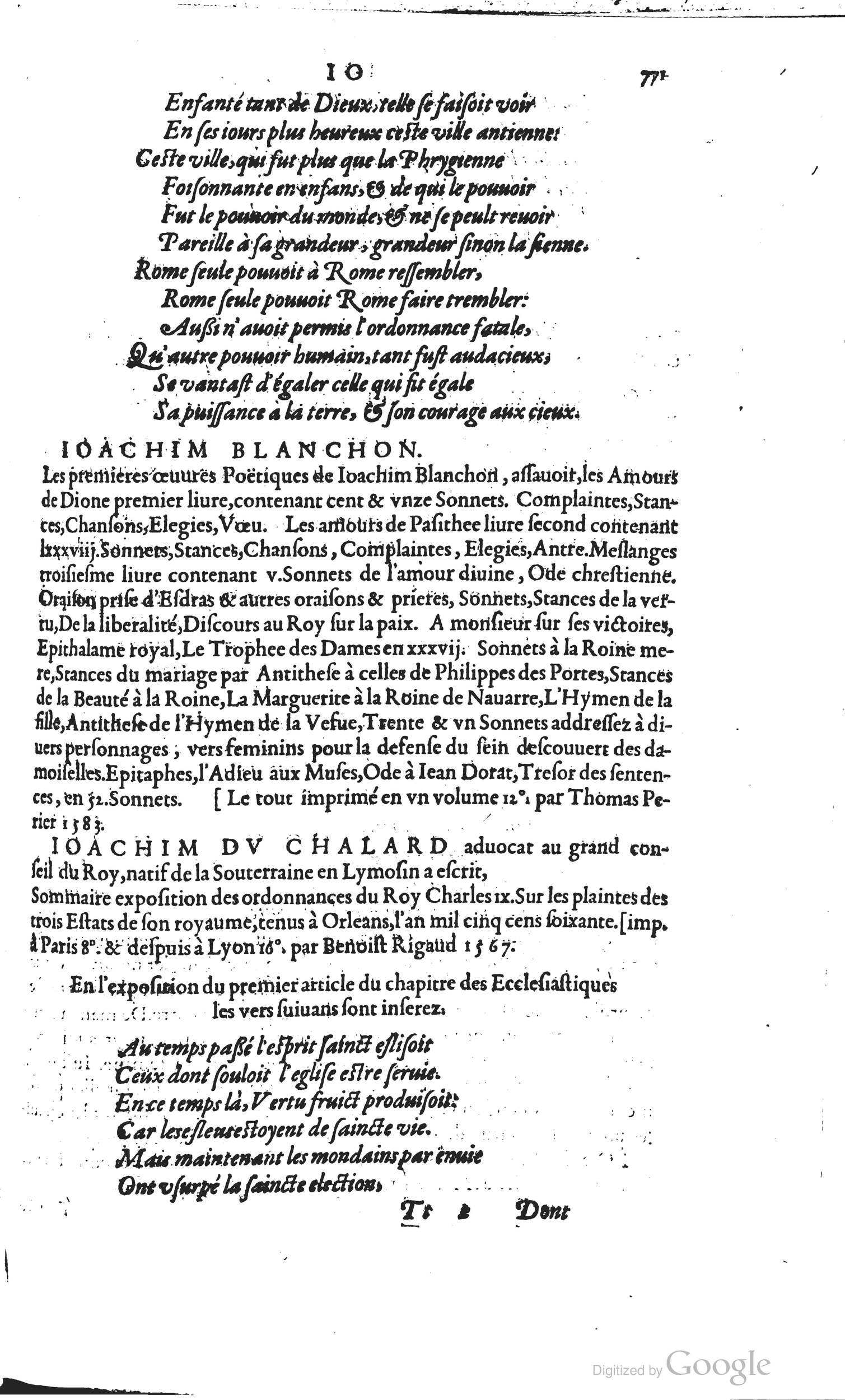 1585 - Barthélemy Honorat - Bibliothèques françaises - BSB Munich