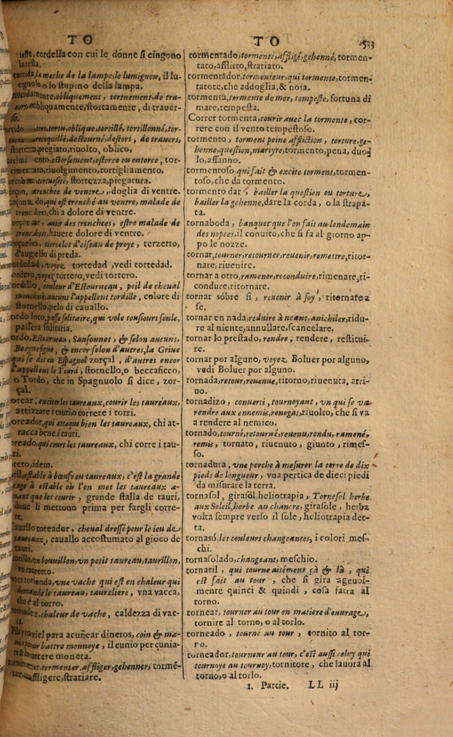 1617 - Samuel Crespin - Trésor des trois langues espagnole, française et italienne (Première partie) - Regensburg