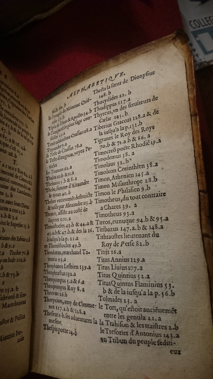 1568 - Willem Silvius - Trésor des vies de Plutarque - BnF