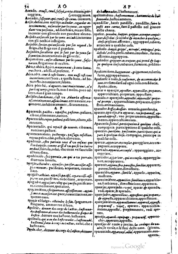 1617 - Samuel Crespin - Trésor des trois langues espagnole, française et italienne (3 parties) - Ohio 1617 - Samuel Crespin - Trésor des trois langues espagnole, française et italienne (3 parties) - Ohio