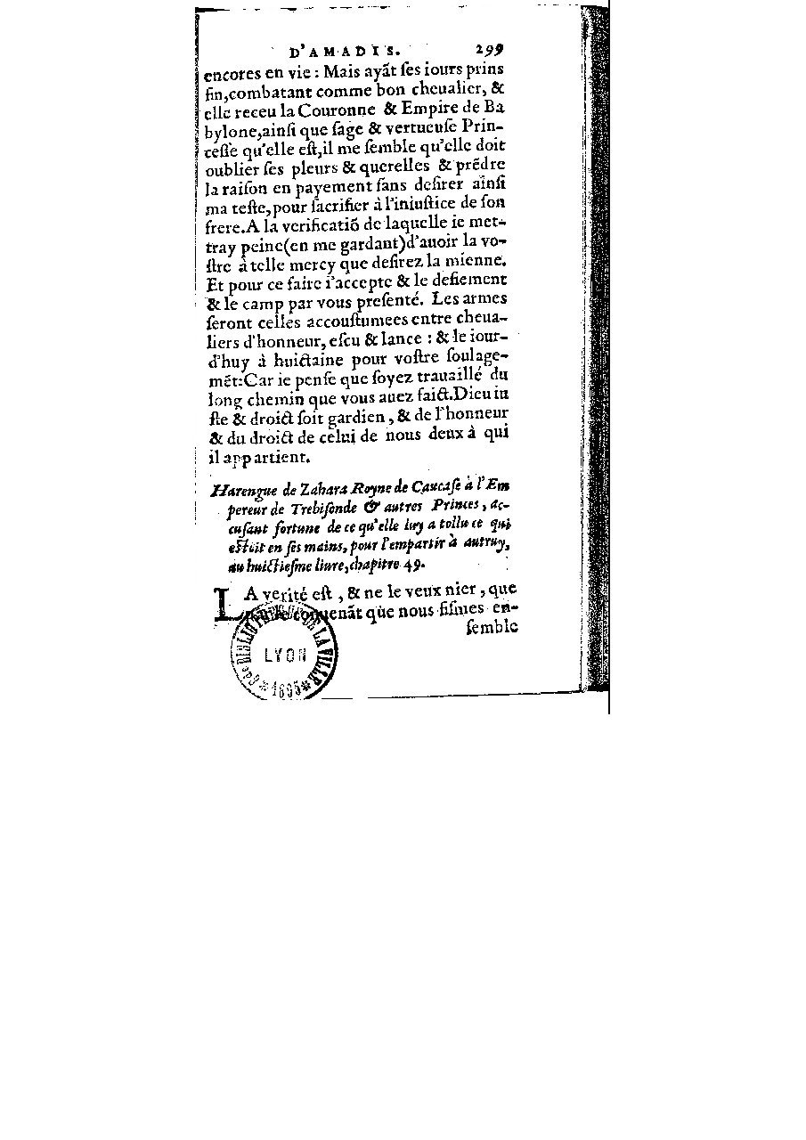 1572 - Veuve Gabriel Cotier - Trésor des Amadis - BM Lyon