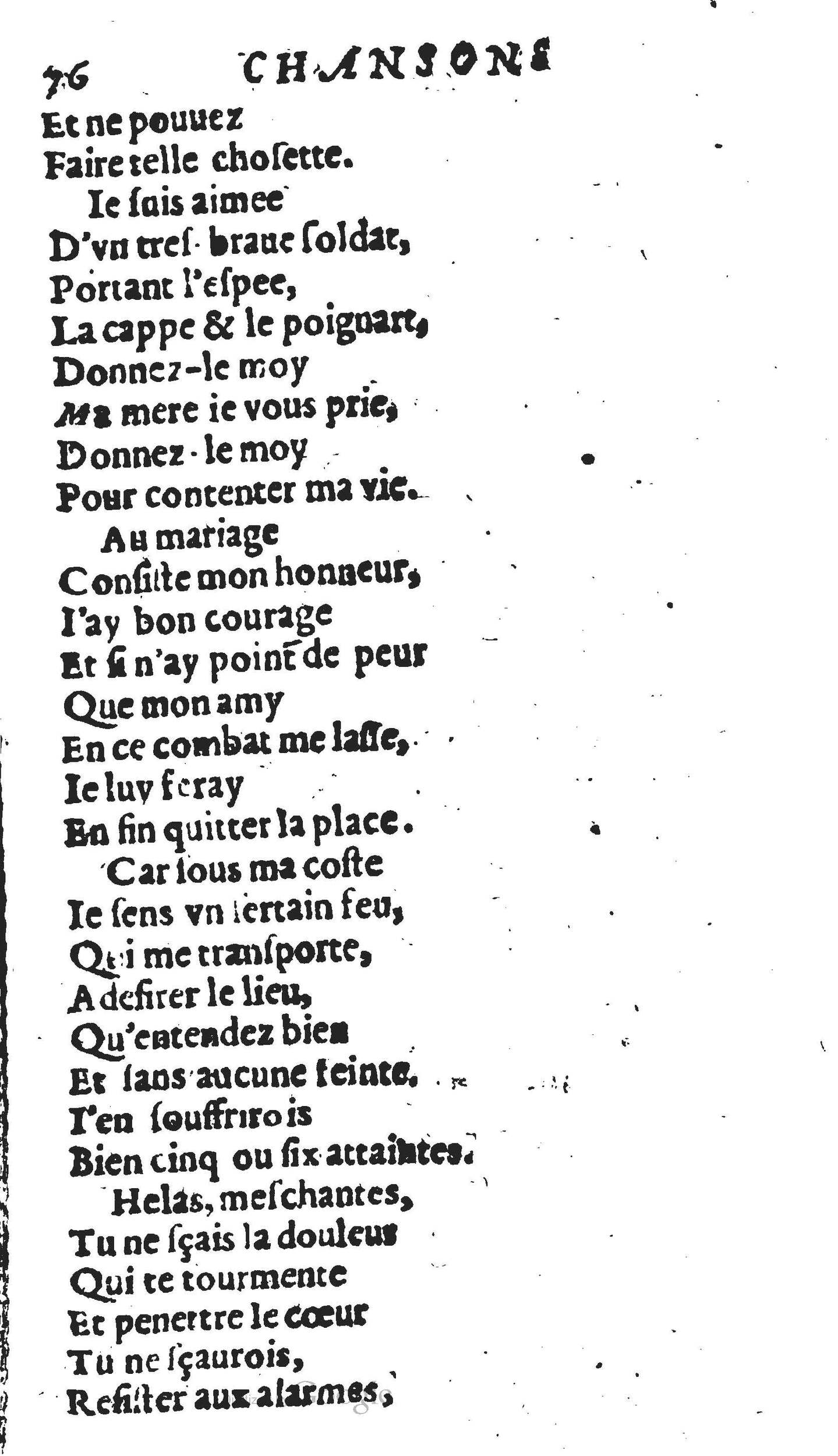 1606 - Théodore Reinsart - Trésor des chansons amoureuses recueillies des plus excellents airs de cour - Livre II - NK ČR Prague
