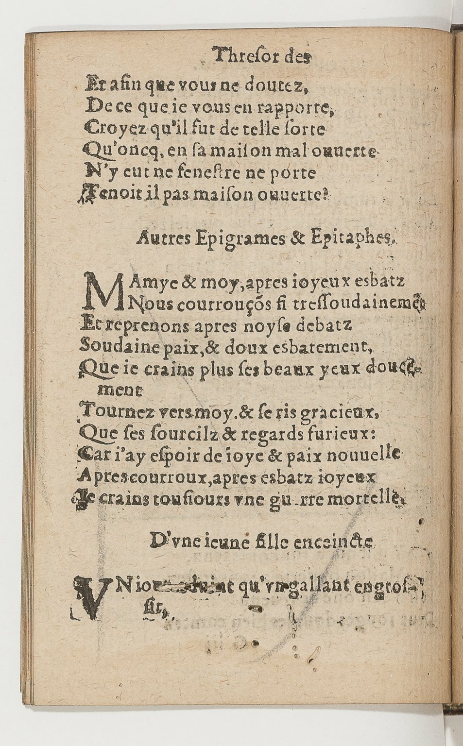 1568c. - Veuve Jean Bonfons - Trésor des joyeuses inventions du parangon de poésies - BnF Arsenal