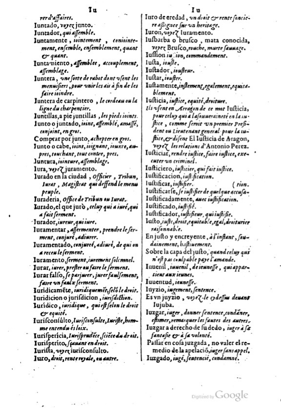 1621 - Adrian Tiffaine - Trésor des deux langues espagnole et française - BM Lyon