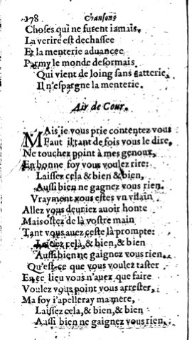 1623 - Jacques Cailloüé - Trésor ou recueil des chansons amoureuses - British Library