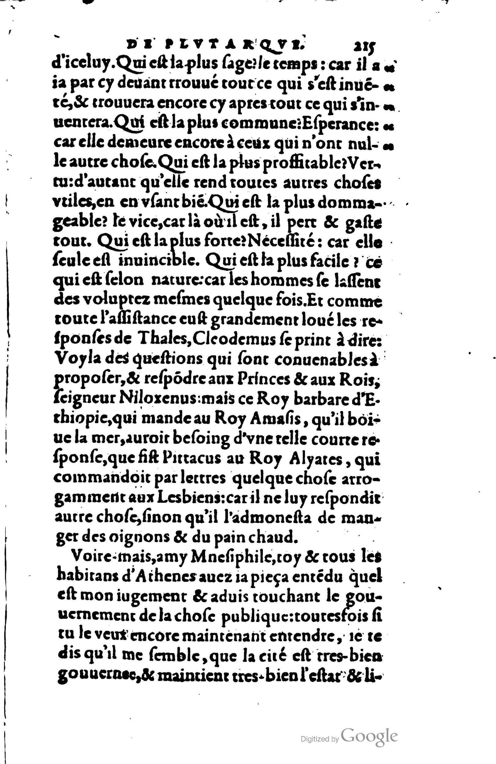 1578 - Jean Poupy - Trésor des morales de Plutarque - BSB Munich