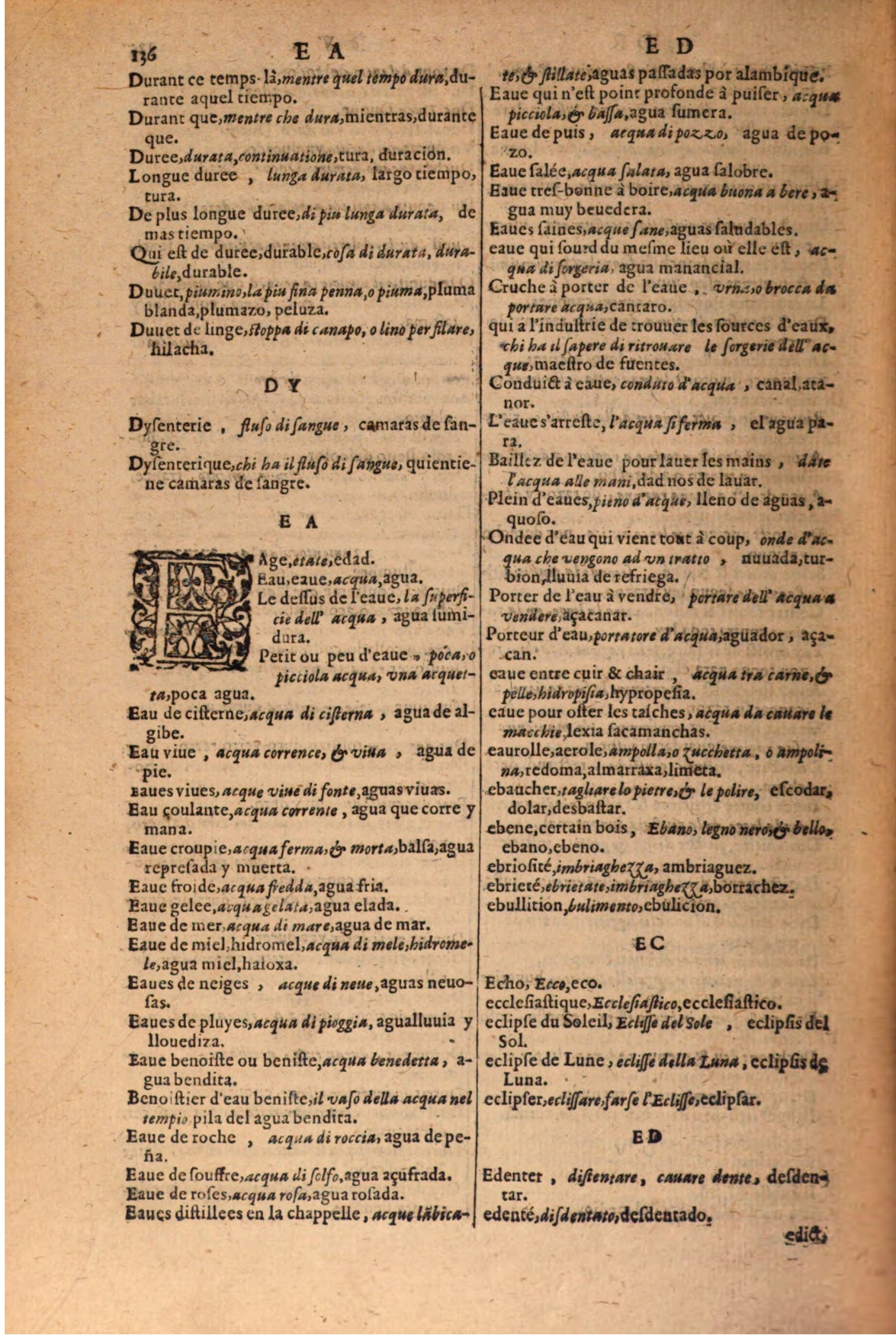 1616 - Pierre de la Rovière - Trésor des trois langues (Seconde partie) - BSB Munich