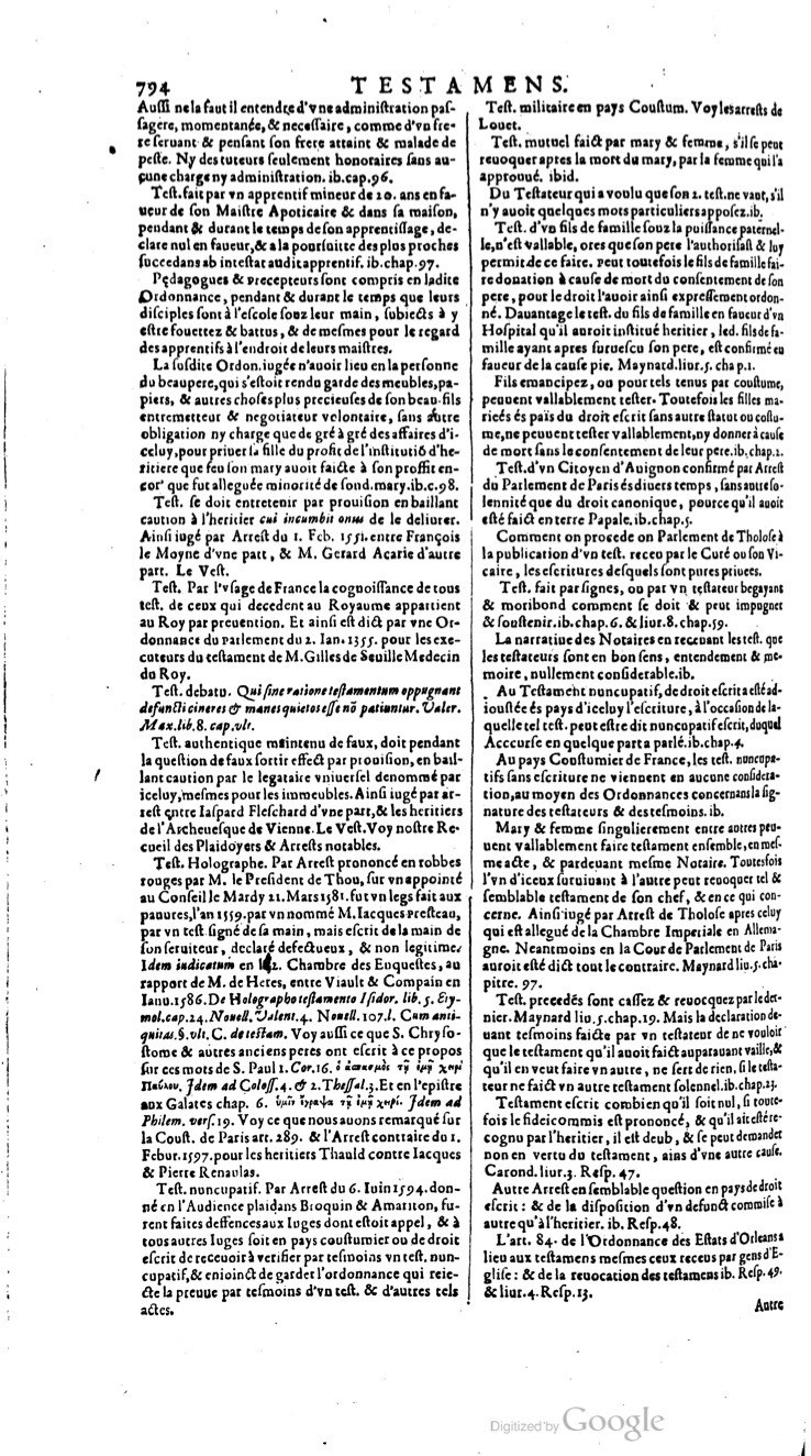1629 - Veuve Nicolas Buon - Trésor du droit français (21754 T. 3) - BM Lyon