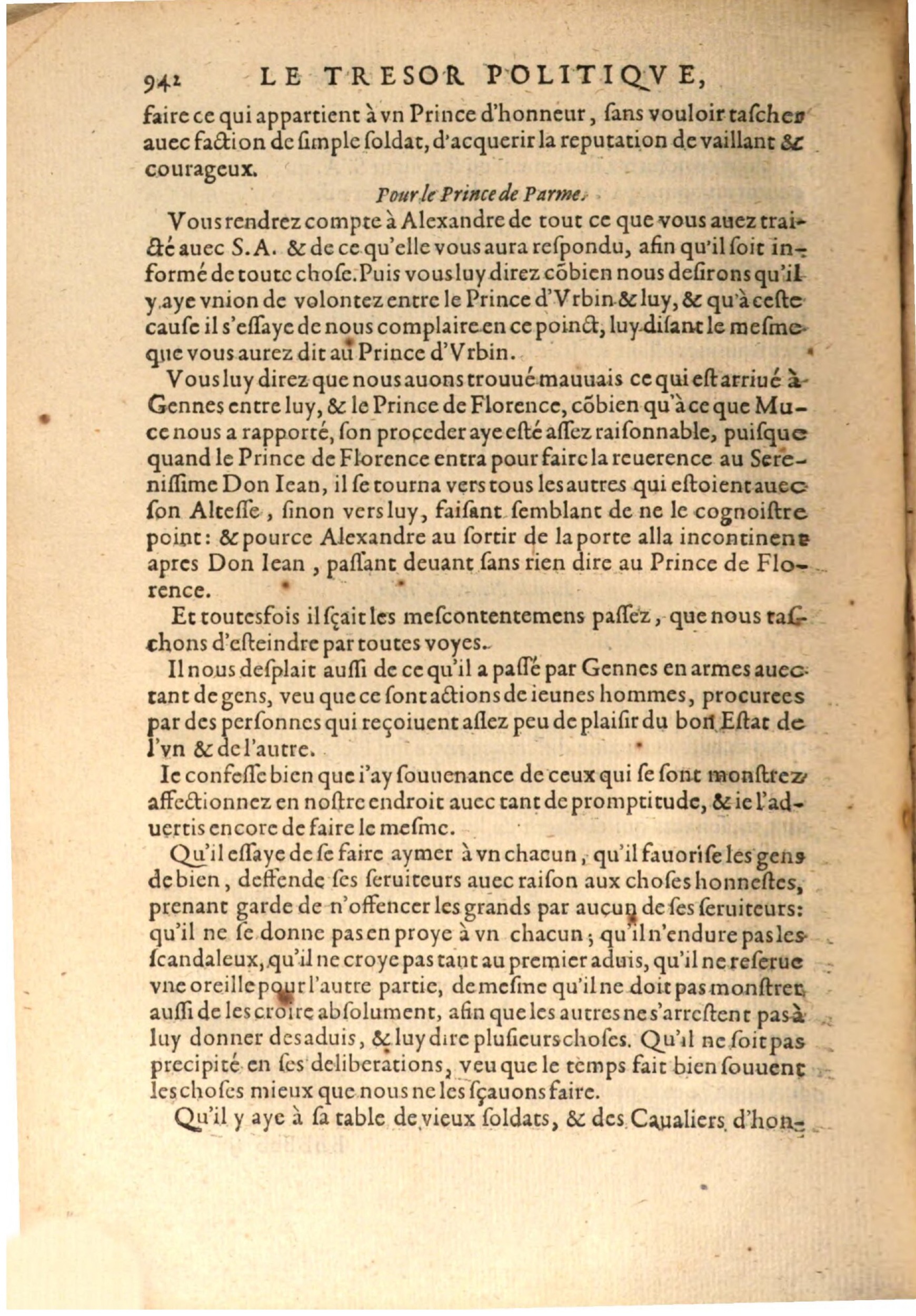 1608 - Nicolas Du Fossé - Trésor politique - BSB Munich