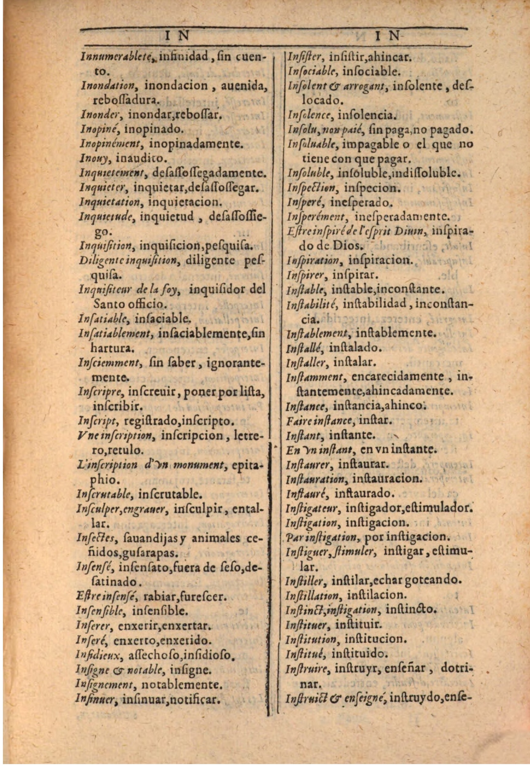 1607 - Marc Orry - Trésor des deux langues espagnole et française (Seconde partie) - BSB Munich
