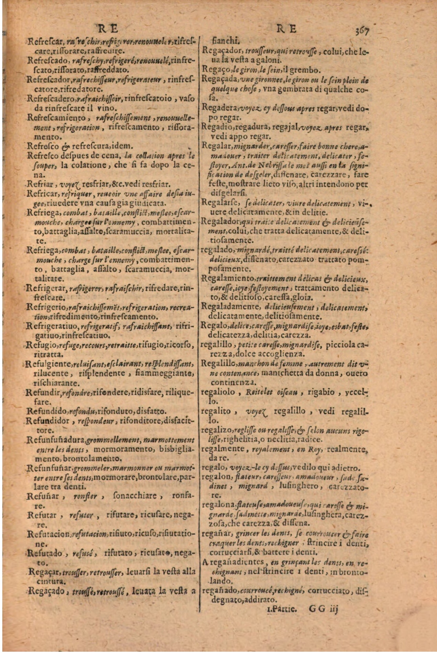 1606 - Samuel Crespin - Thresor des trois langues, francoise, italiene et espagnolle - BSB Munich