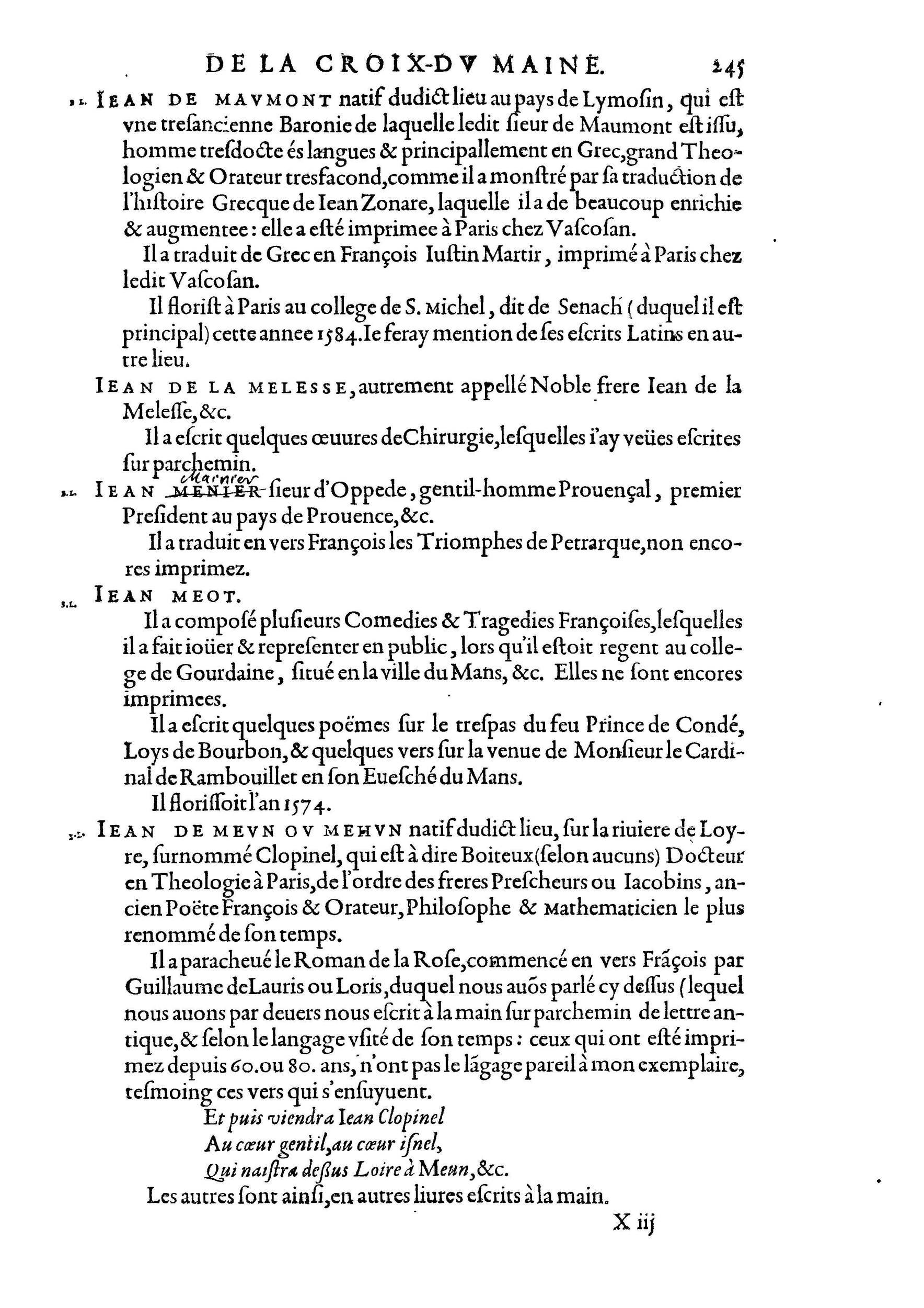 1584 - Abel L&#039;Angelier - Bibliothèques françaises - BnF