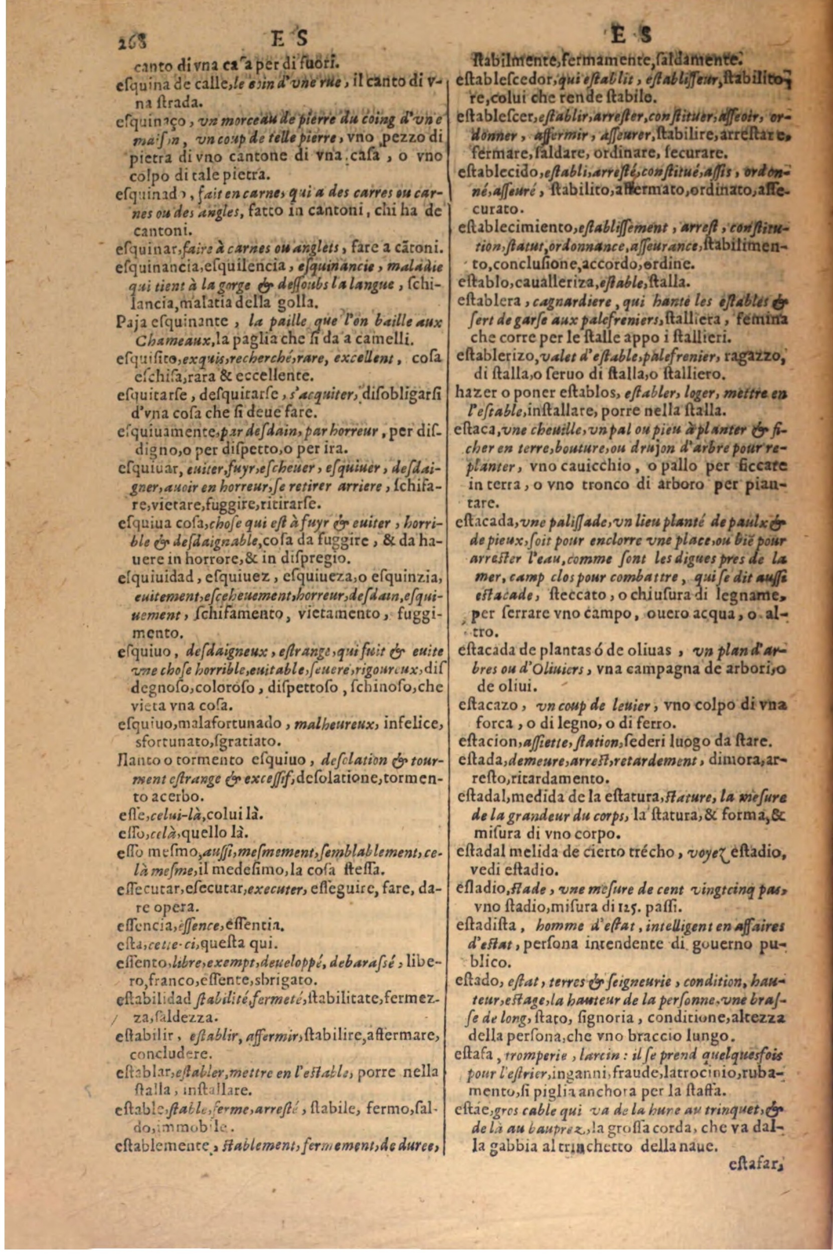 1606 - Samuel Crespin - Thresor des trois langues, francoise, italiene et espagnolle - BSB Munich