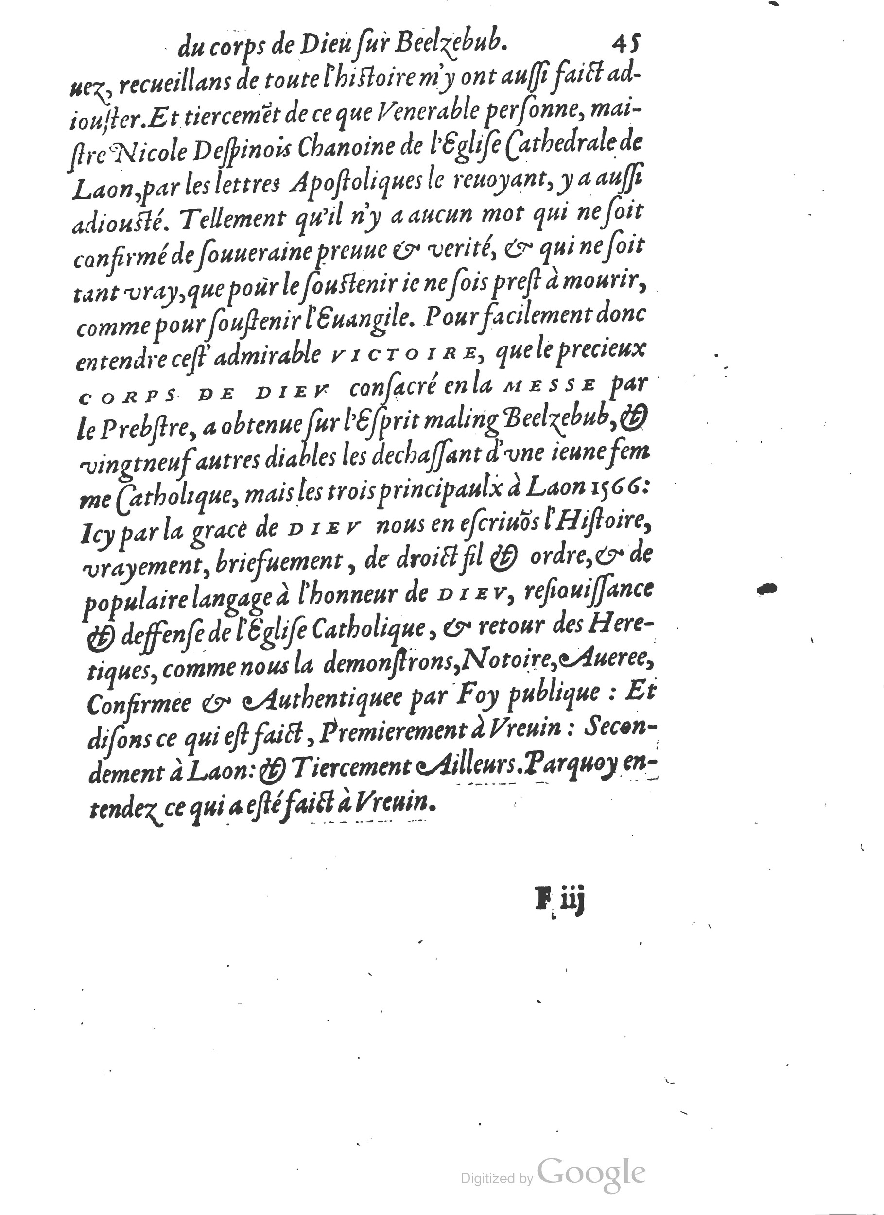 1578 - Nicolas Chesneau - Trésor et entière histoire de la triomphante victoire du corps de Dieu sur l’esprit malin - British Library 1578 - Nicolas Chesneau - Trésor et entière histoire de la triomphante victoire du corps de Dieu sur l’esprit malin - British Library