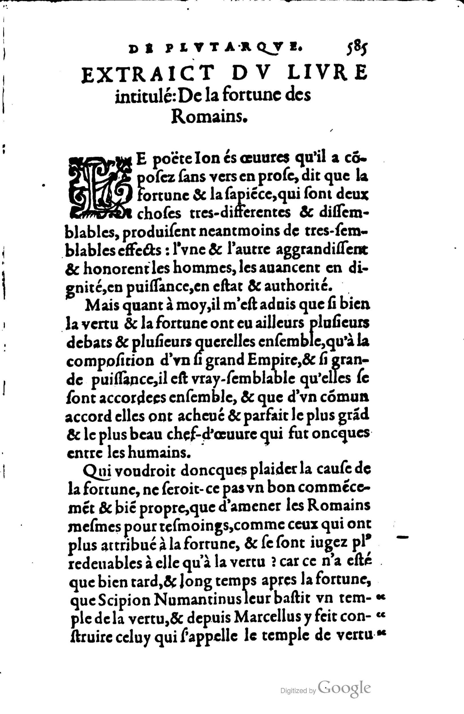 1578 - Jean Poupy - Trésor des morales de Plutarque - BSB Munich