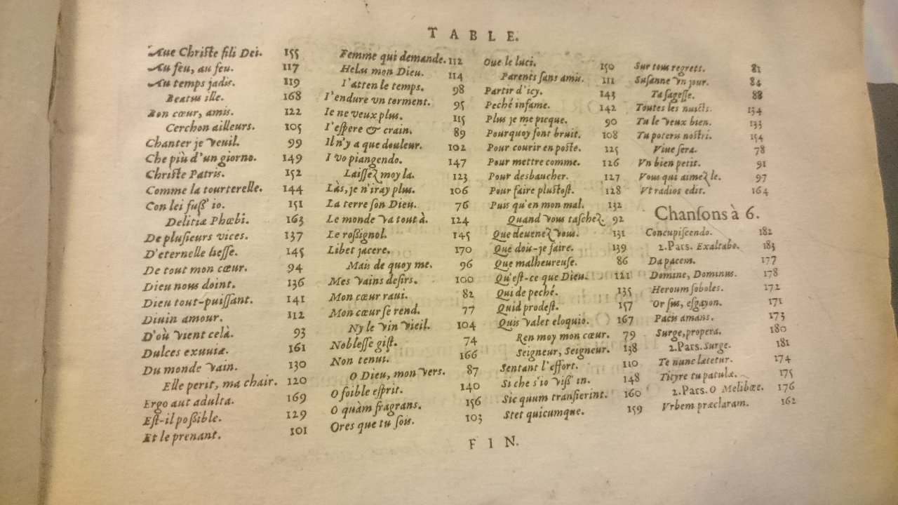 1594 - [Pierre de Saint-André] - Trésor de musique d’Orlande de Lassus, Contratenor - British Library