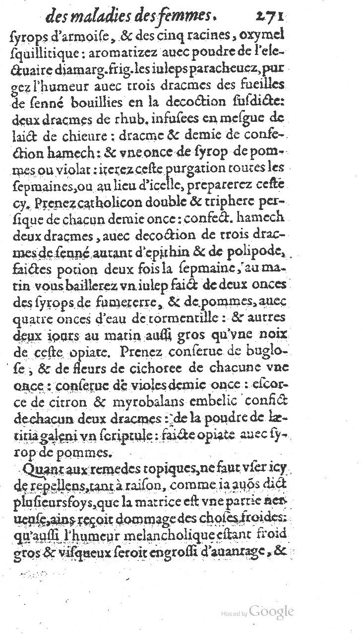 1585 - Jacques du Puis - Trésor des remèdes secrets pour les maladies des femmes - BnF