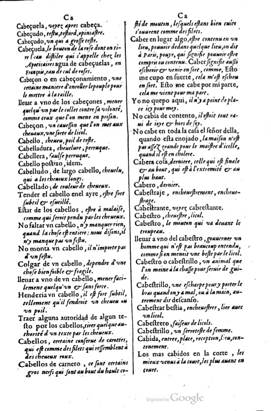 1621 - Adrian Tiffaine - Trésor des deux langues espagnole et française - BM Lyon